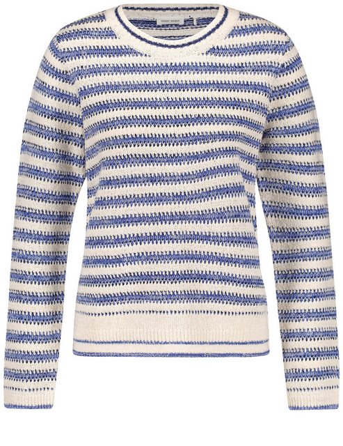 GERRY WEBER Rundhalspullover Langarmpullover in Strukturstrick günstig online kaufen