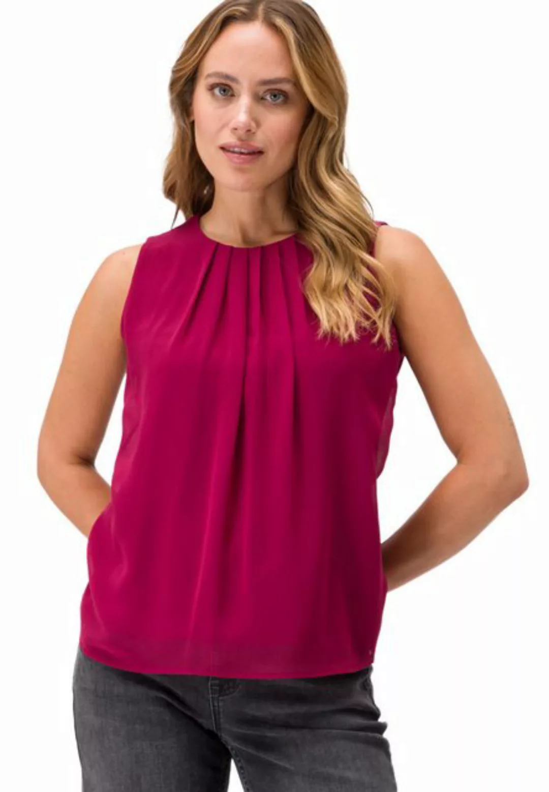 Zero Chiffonbluse zero Chiffon Top mit Falten günstig online kaufen