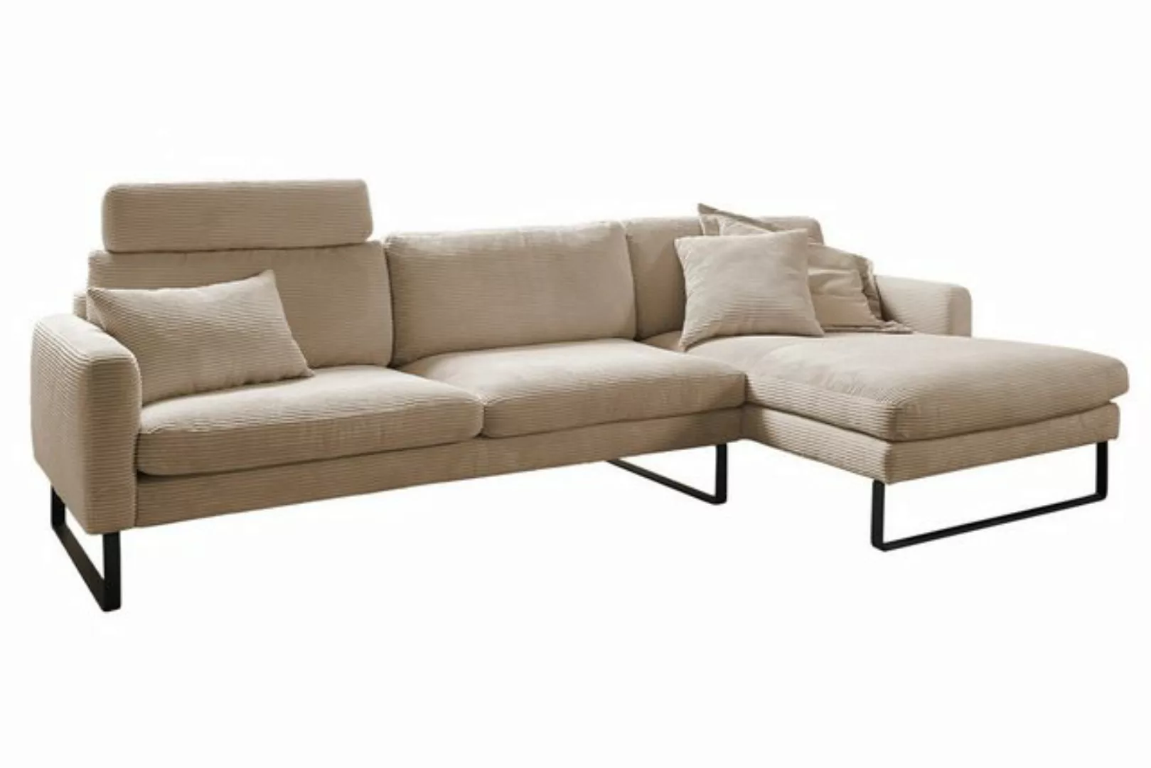 KAWOLA Ecksofa RICARDA, Sofa Cord, Recamiere links od. rechts, versch. Farb günstig online kaufen