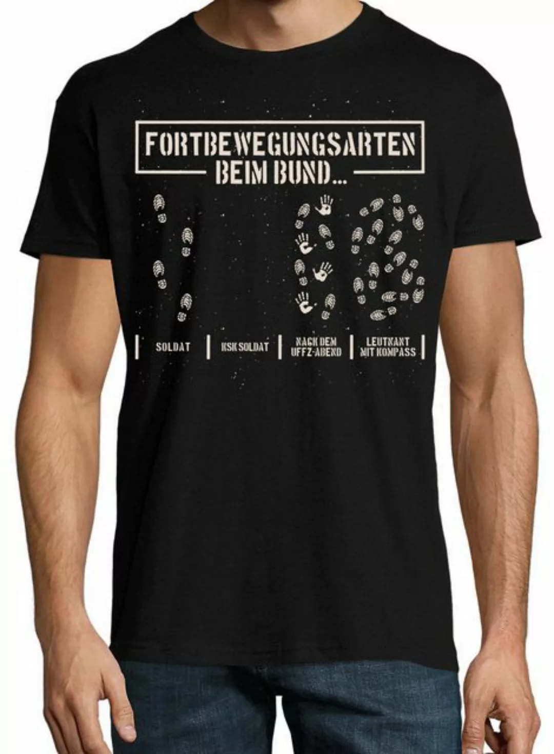 Youth Designz Print-Shirt Fortbewegungsarten beim Bund Herren T-Shirt mit l günstig online kaufen