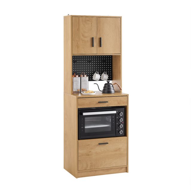 SoBuy Buffet FSB98 Mikrowellenschrank mit Pegboard Hochschrank Sideboard Kü günstig online kaufen