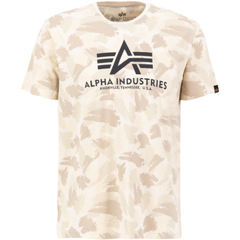 Alpha Industries  T-Shirts & Poloshirts Basic T-Shirt BL Camo - sand camo günstig online kaufen