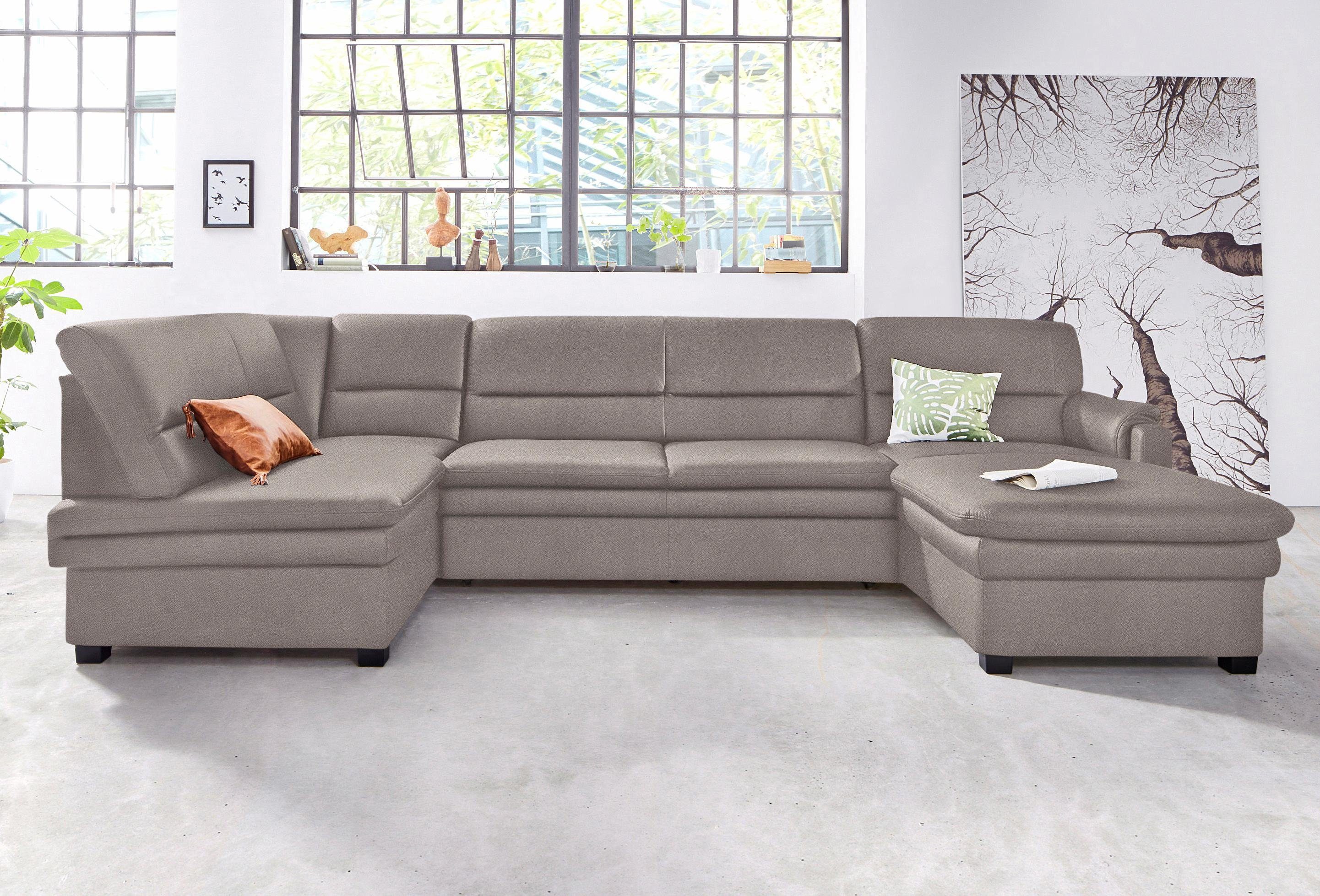 sit&more Wohnlandschaft "Pisa U-Form", mit Federkern, wahlweise mit Bettfun günstig online kaufen