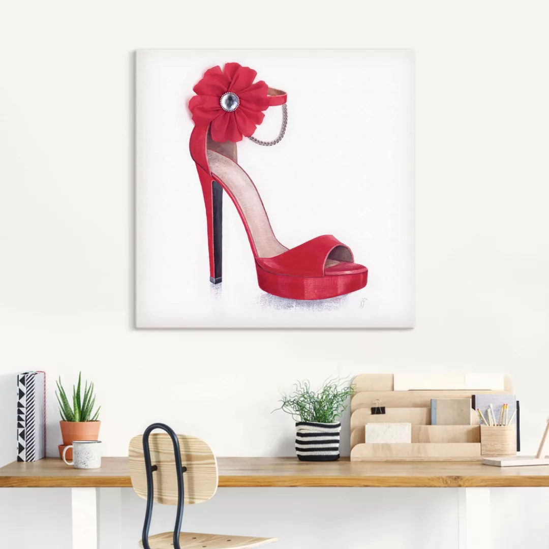 Artland Leinwandbild "Damenschuh - Rotes Modell", Modebilder, (1 St.) günstig online kaufen