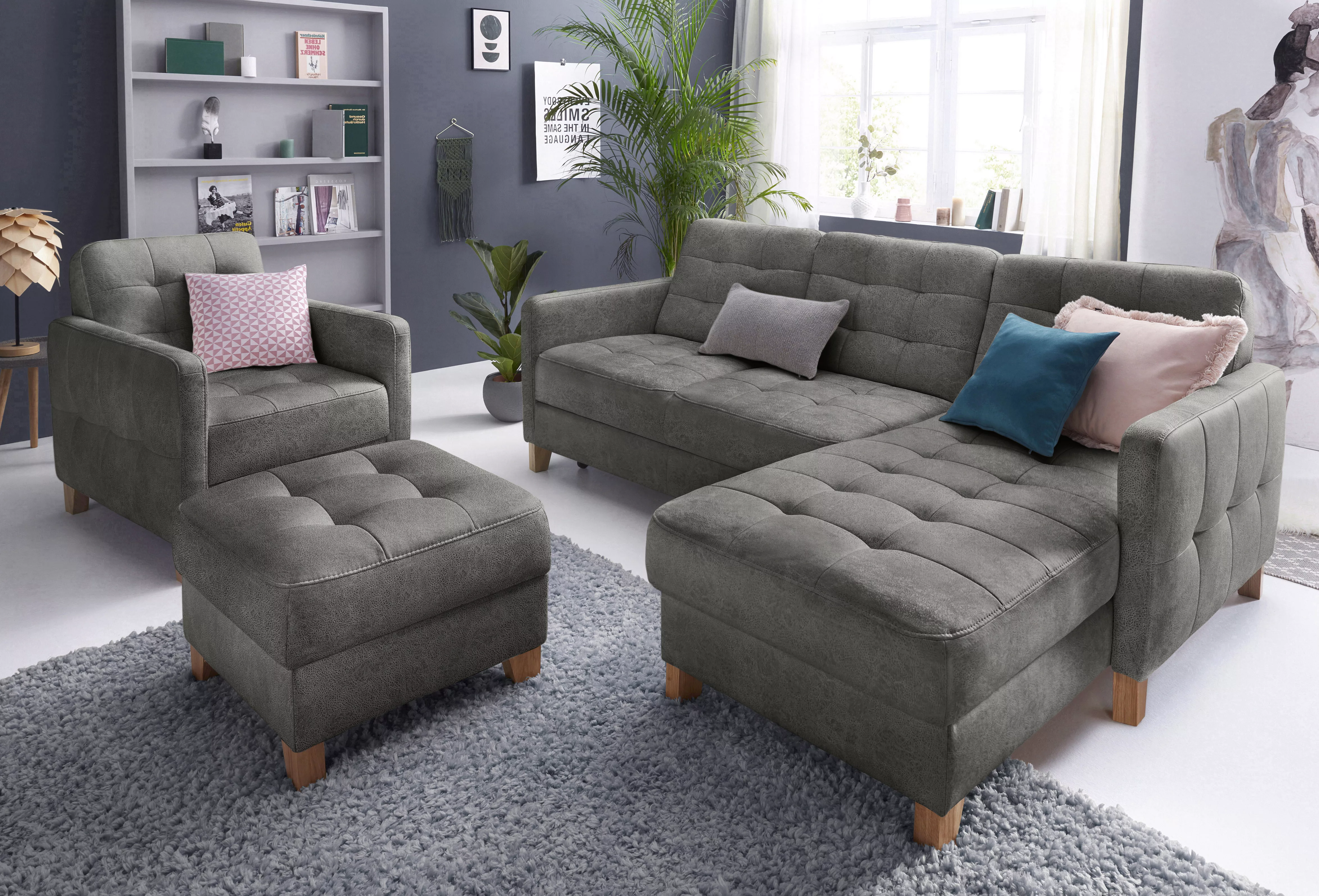 exxpo - sofa fashion Ecksofa "Elio, kompakt und komfortabel, bequem und zei günstig online kaufen