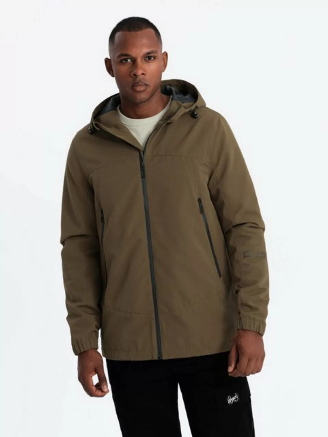 OMBRE Regenjacke Herren-Übergangsjacke mit Kapuze günstig online kaufen