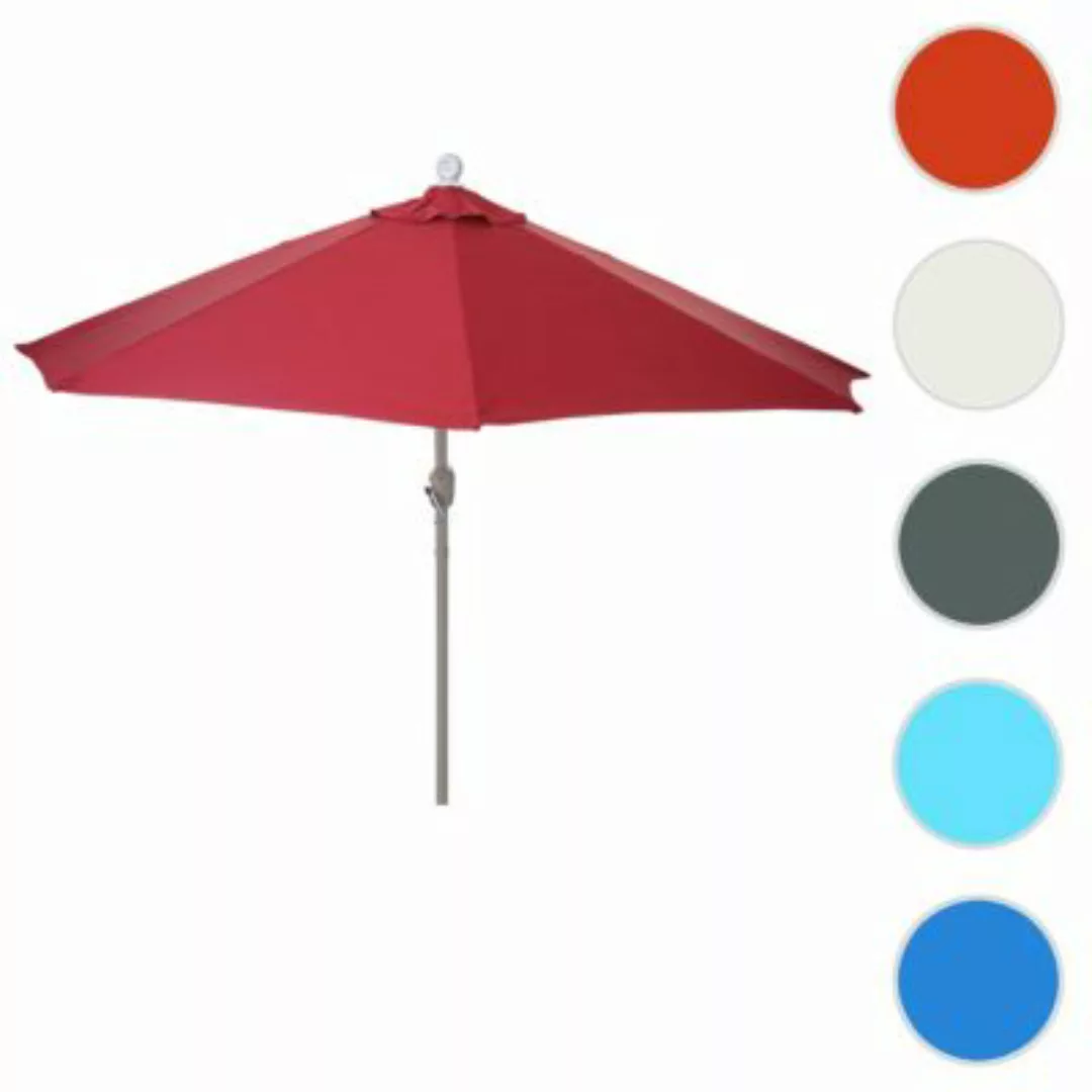 HWC Mendler Sonnenschirm halbrund, UV 50+, 270cm ohne Ständer bordeaux günstig online kaufen