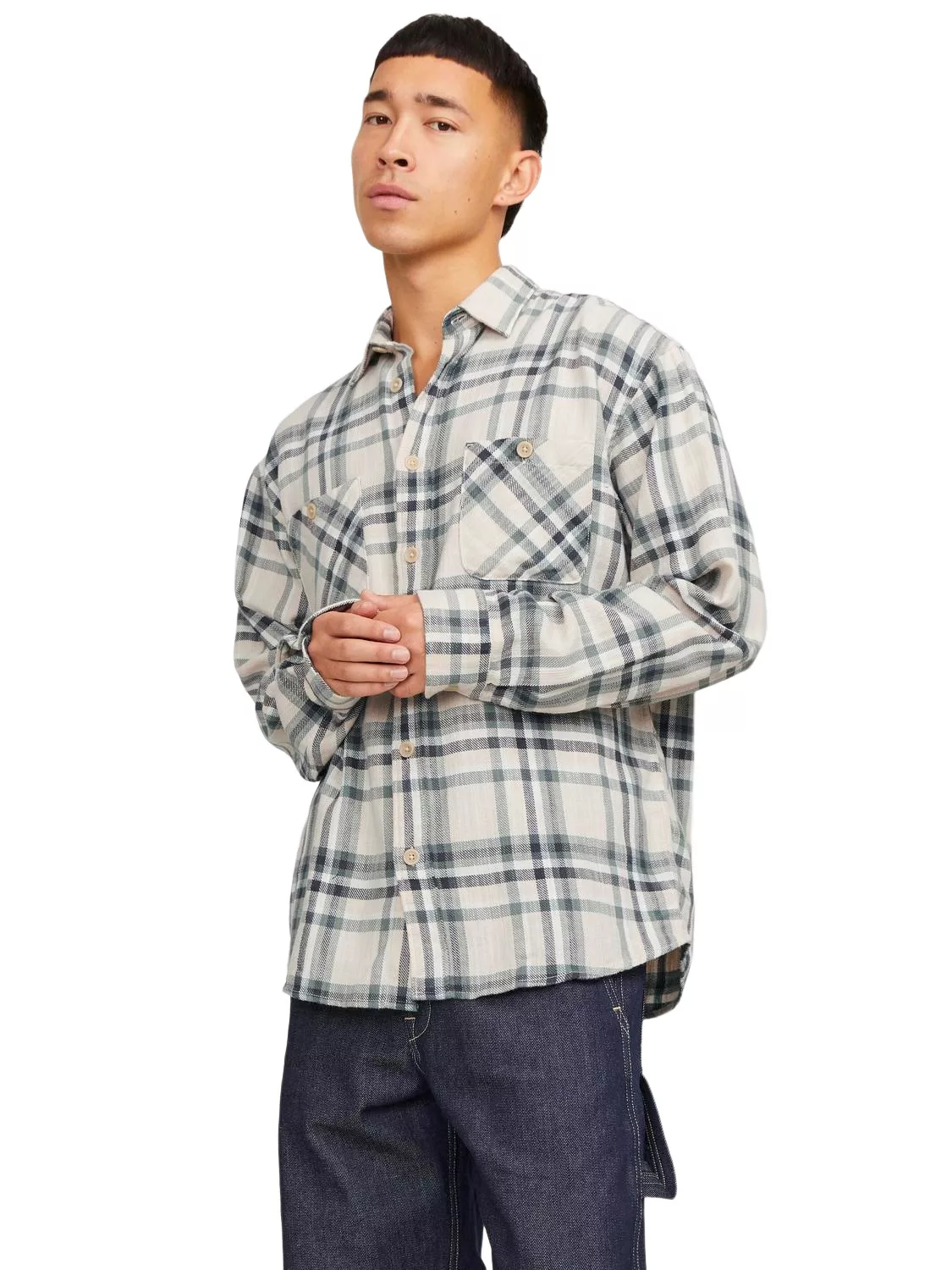 Jack & Jones Herren Freizeit Hemd JJEMICHAEL OVERSHIRT Comfort Fit günstig online kaufen