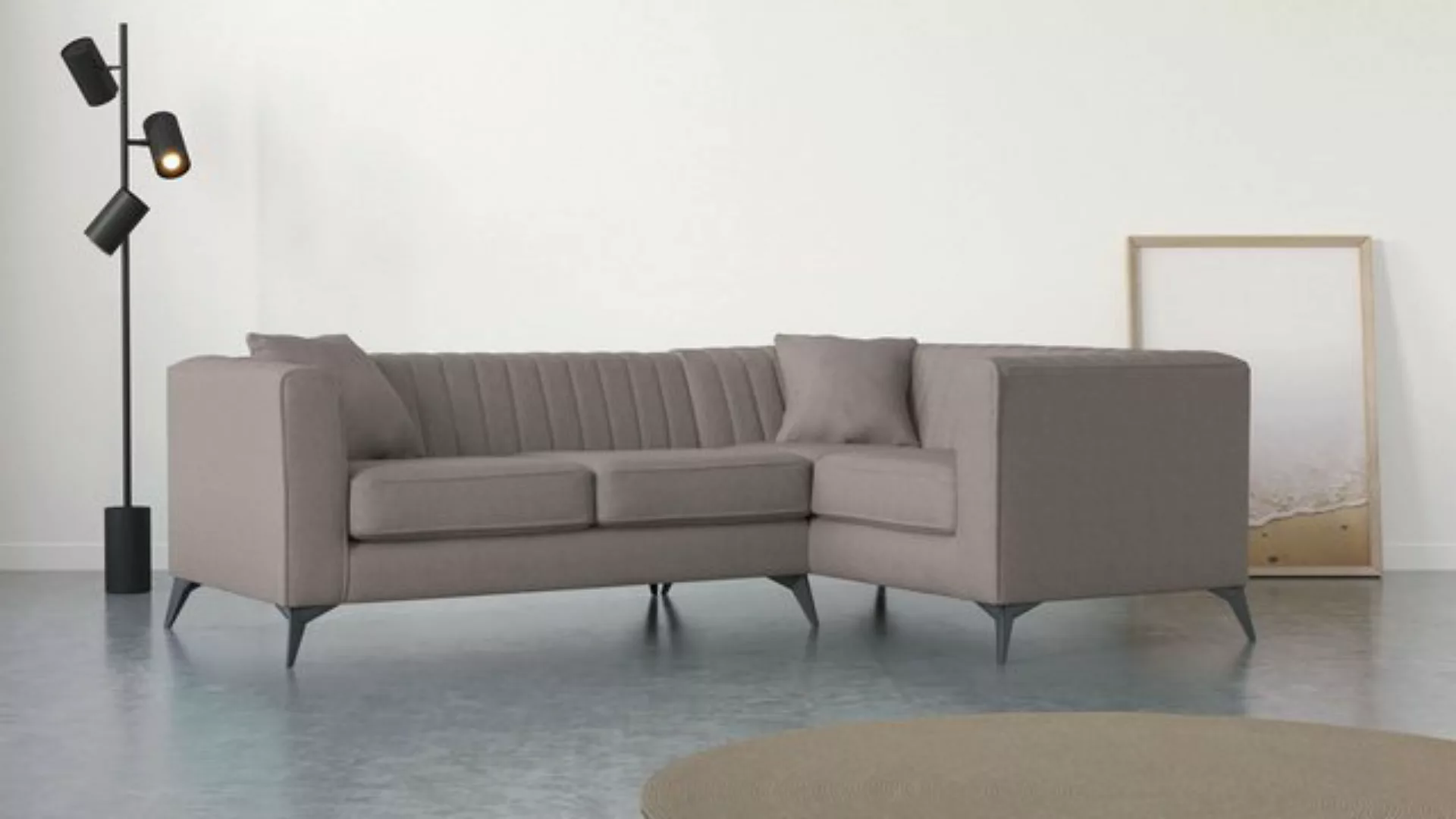 Places of Style Ecksofa "MATTHEW B/T/H: 240/167/74 cm", L-Form, Steppung im günstig online kaufen