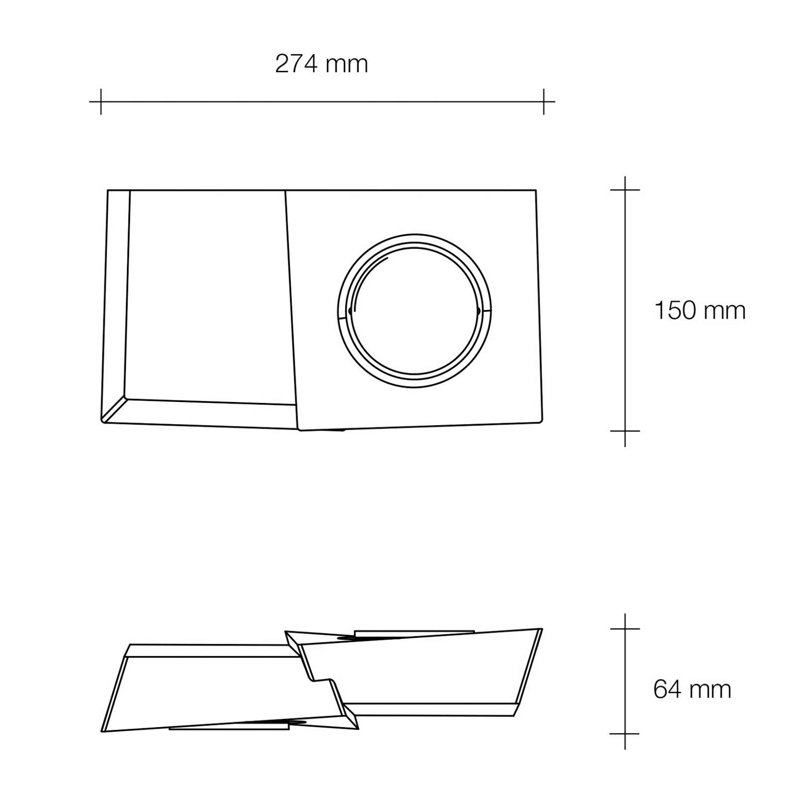 Wandlampe Anchise aus Gips, Up/Downlight 2-flammig günstig online kaufen