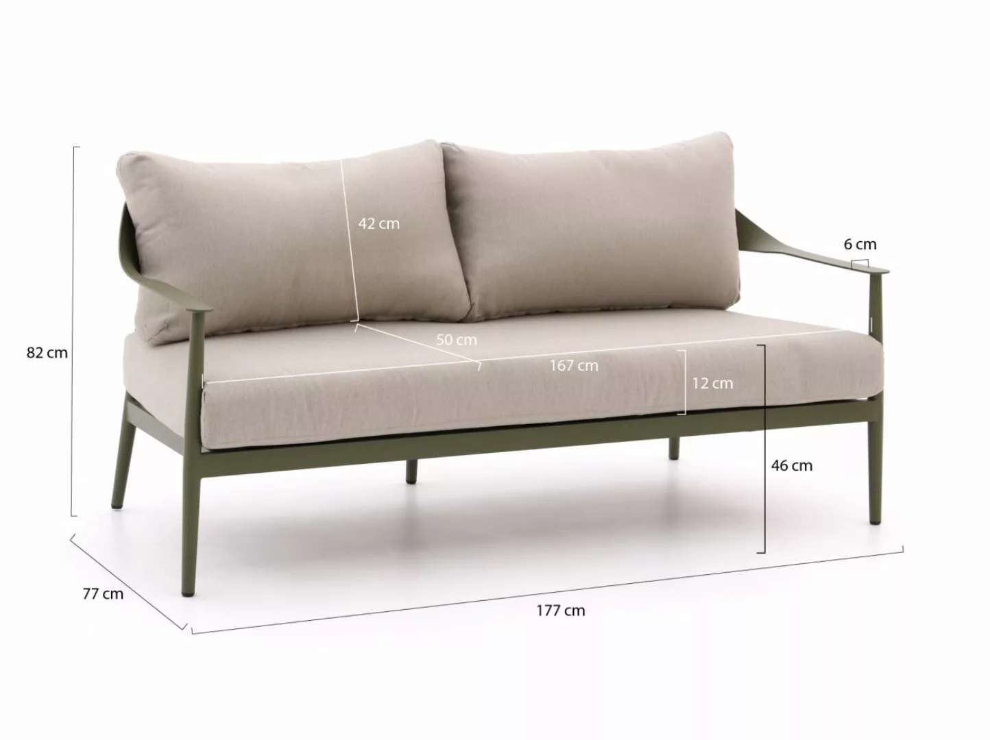 Bellagio Valli Gartensofa 177 cm günstig online kaufen