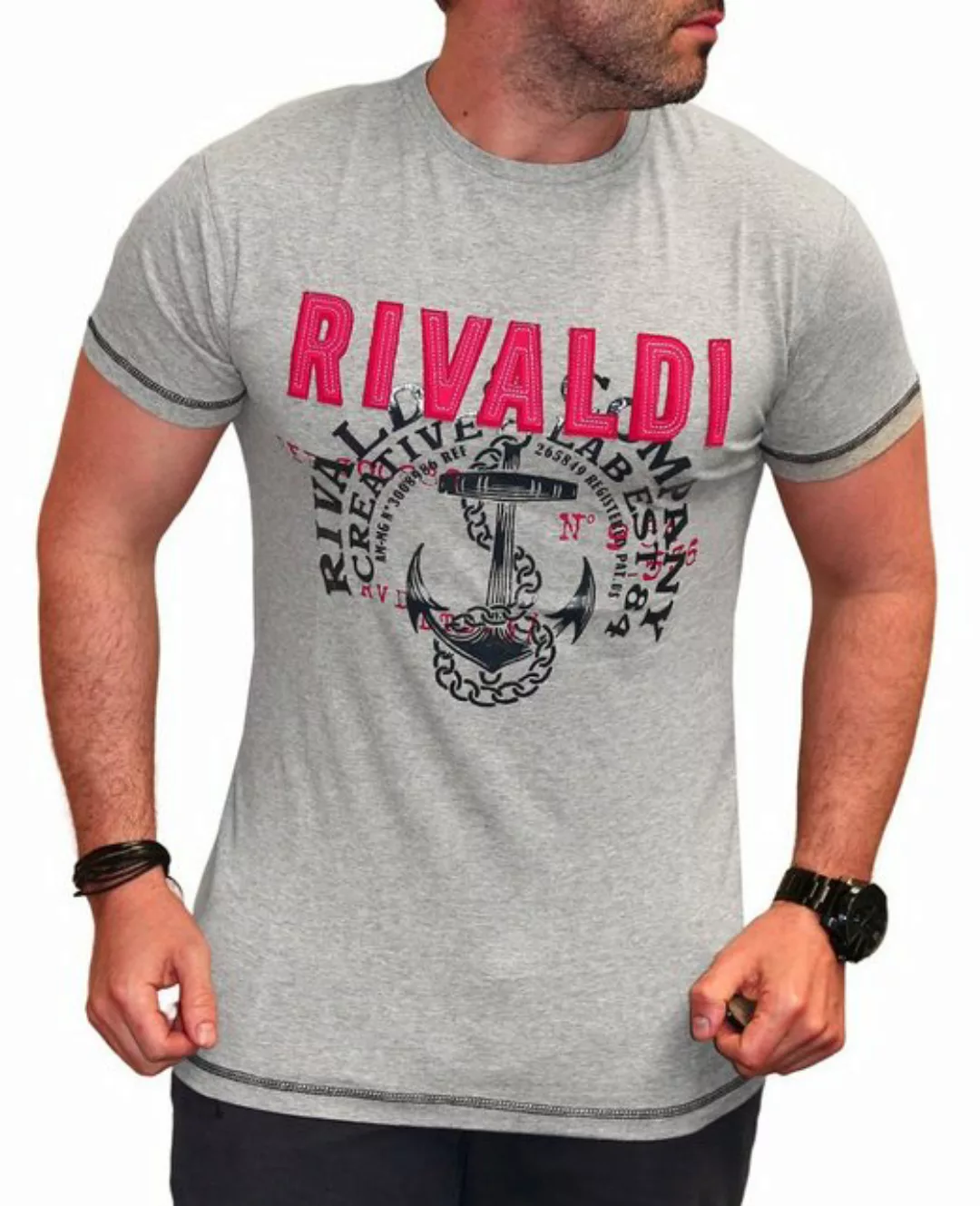 RMK T-Shirt Herren Shirt T-Shirt Polo Urlaub kurzarm Slim-Fit Baumwolle Run günstig online kaufen