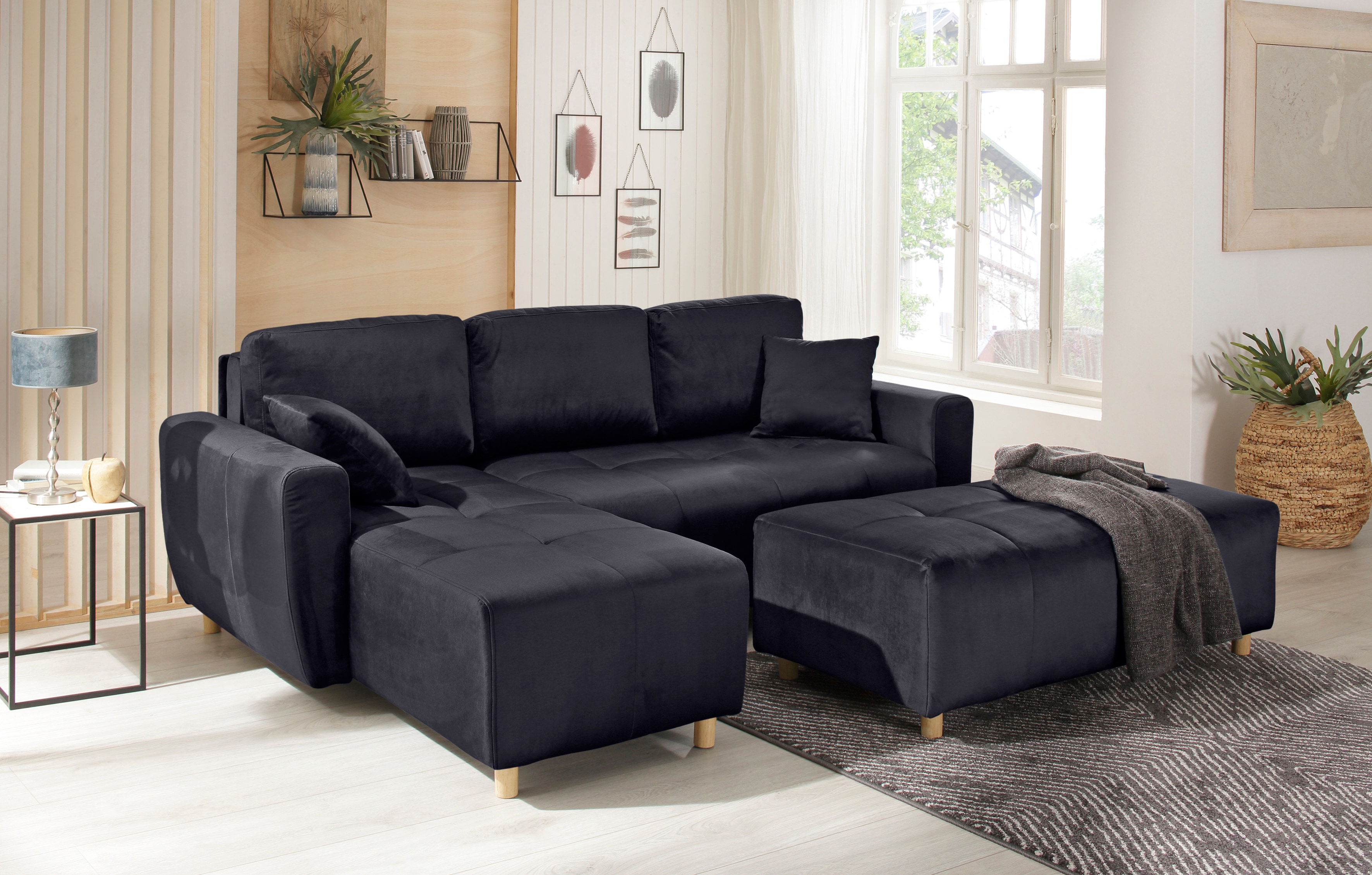 Home affaire Ecksofa "Scania L-Form", wahlweise mit Bettfunktion und Bettka günstig online kaufen