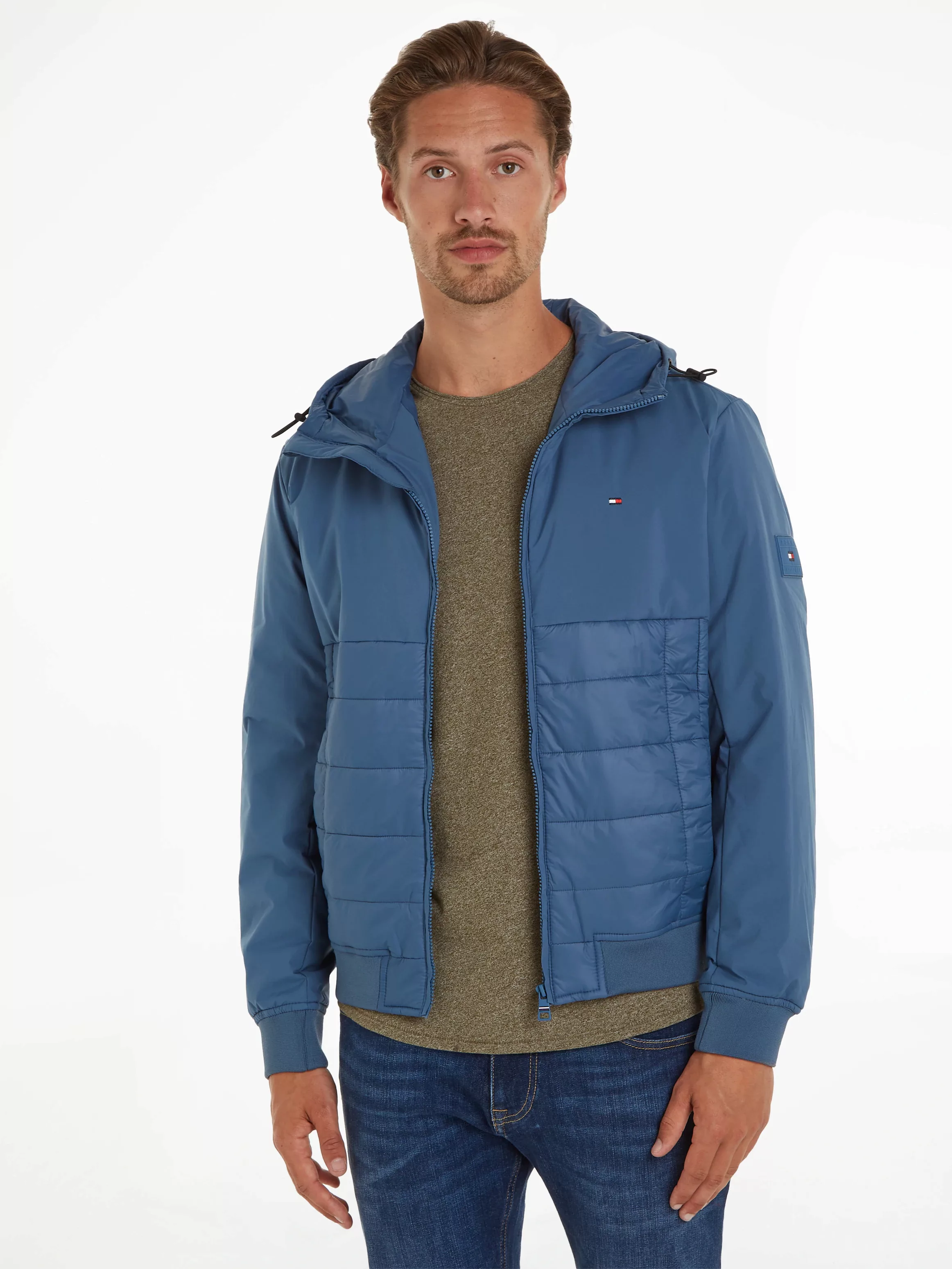 Tommy Hilfiger Steppjacke "CL MIX MEDIA HOODED JACKET", mit Kapuze günstig online kaufen