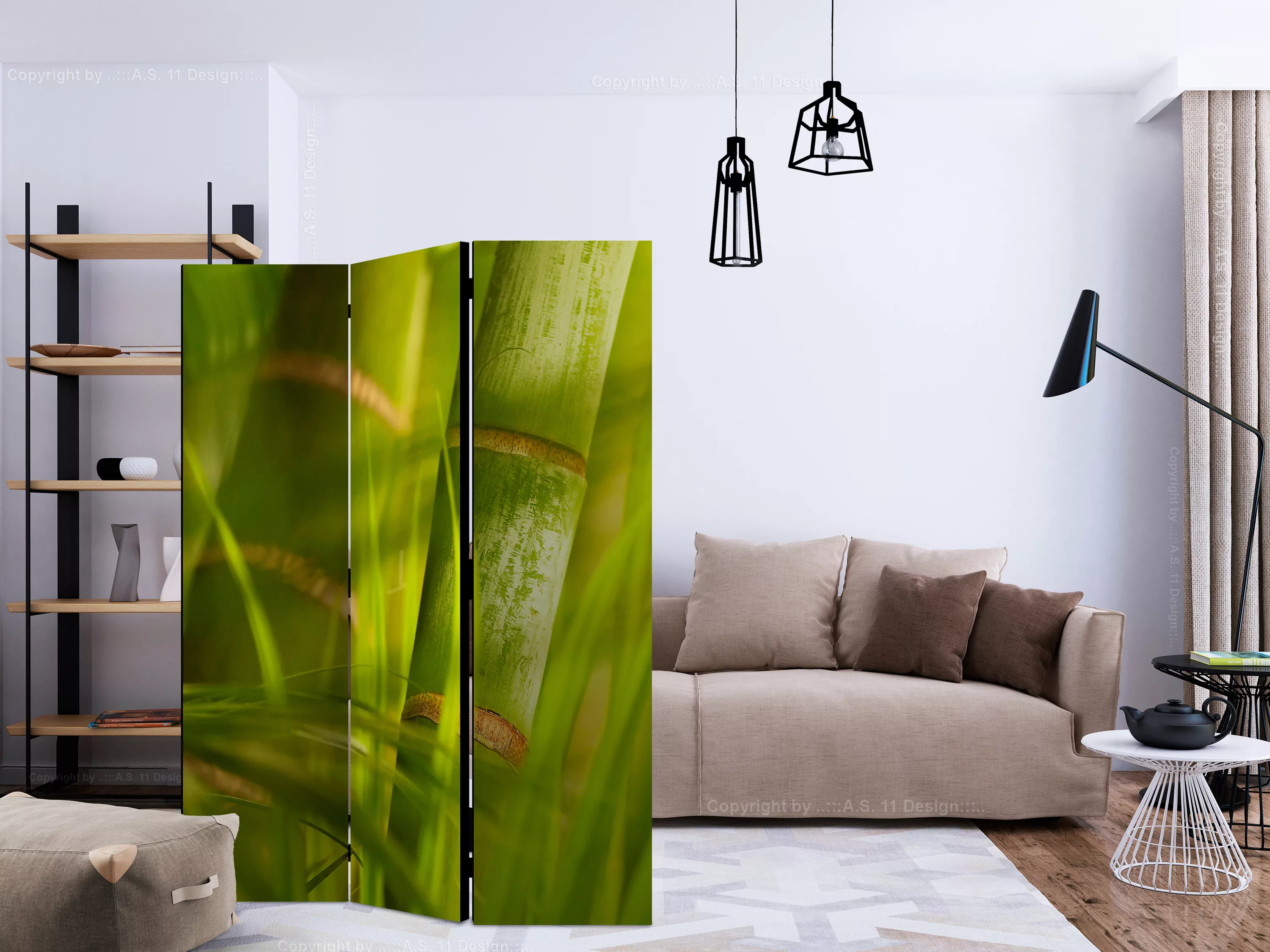 3-teiliges Paravent - Bamboo - Nature Zen [room Dividers] günstig online kaufen