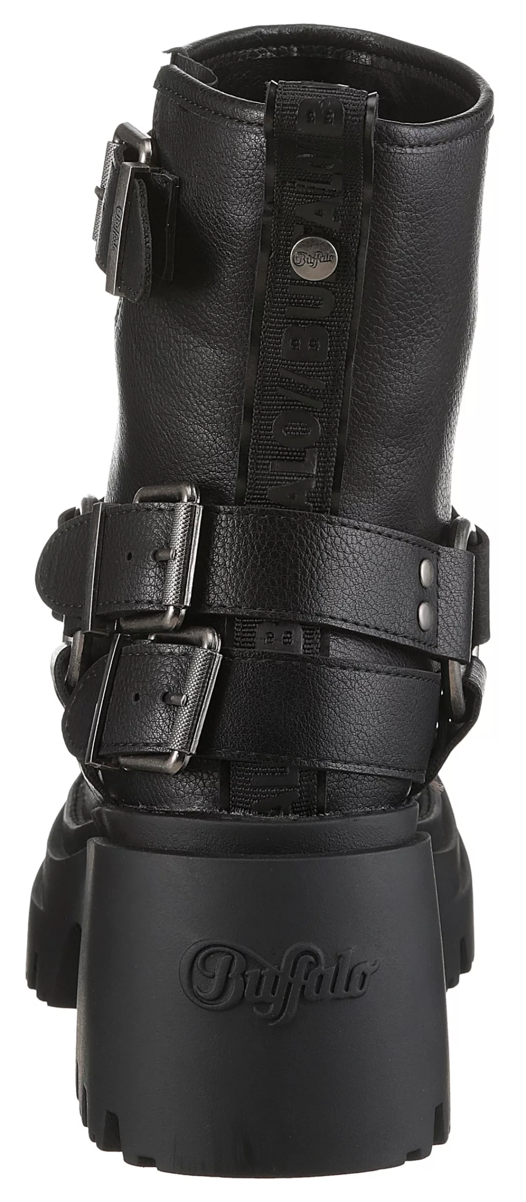 Buffalo Bikerboots "BRAVR BIKER LO", Bikerstiefelette, Plateaustiefelette, günstig online kaufen