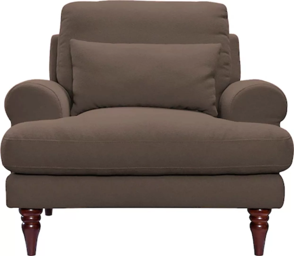 exxpo - sofa fashion Sessel, mit Schaumstoffflocken-Füllung, Holzfüßen und günstig online kaufen