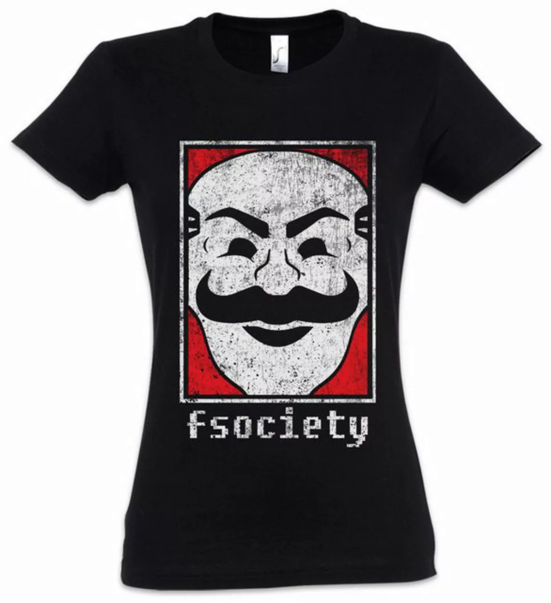 Urban Backwoods Print-Shirt Mr. Fsociety Logo Damen T-Shirt Symbol Robot Ha günstig online kaufen