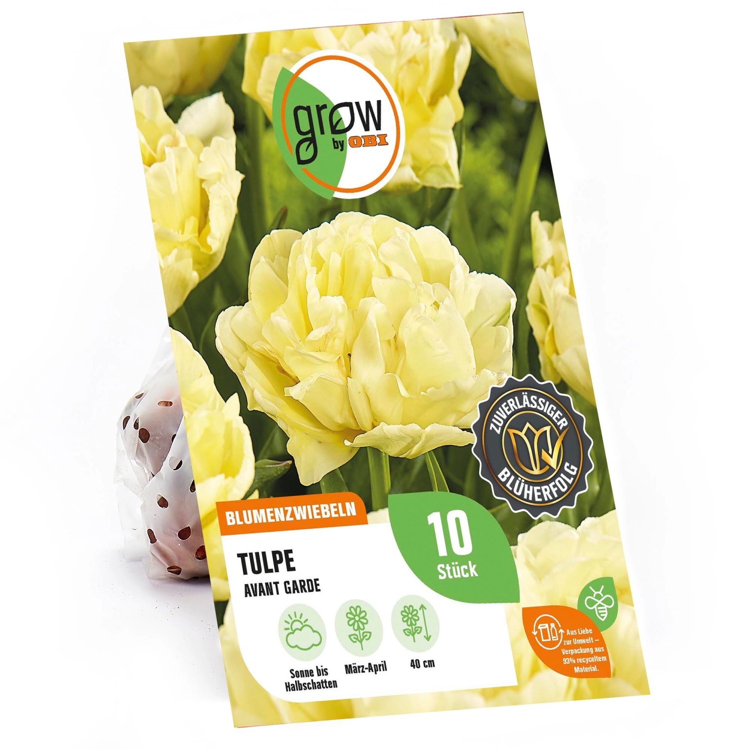 GROW by OBI Pfingstrosen-Tulpe Avant Garde Gelb 40 cm Tulipa günstig online kaufen