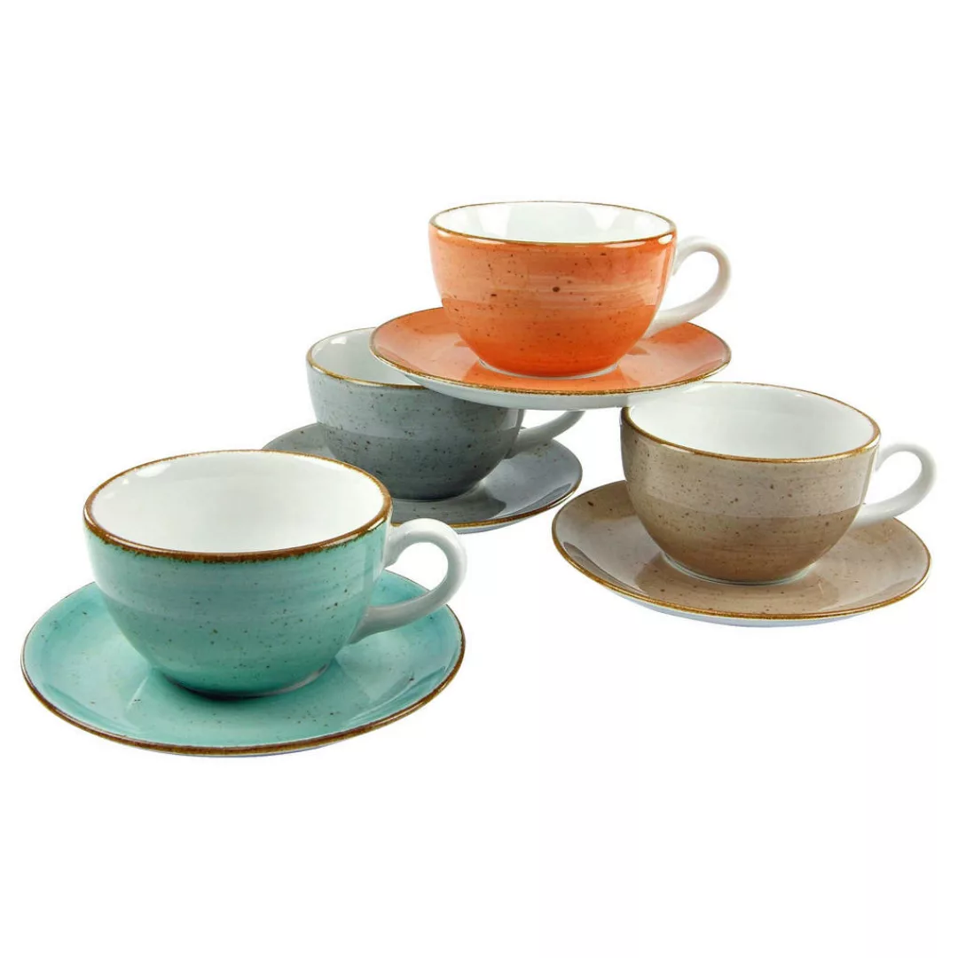 CreaTable Tasse »Tassen Set VINTAGE NATURE«, (Set, 8 tlg.), 4 Kaffeetassen, günstig online kaufen