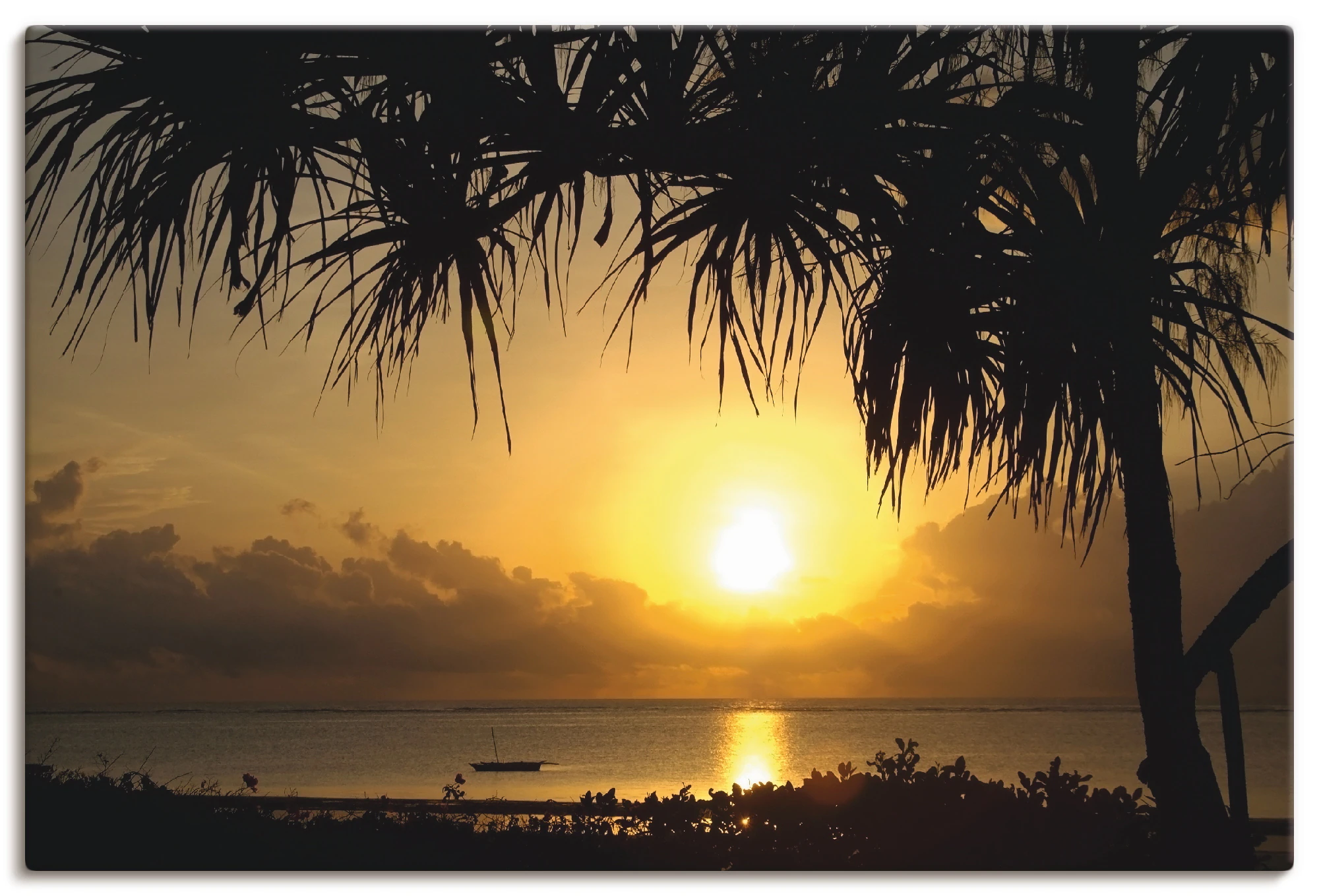 Artland Leinwandbild "Sonnenaufgang", Afrika, (1 St.), auf Keilrahmen gespa günstig online kaufen