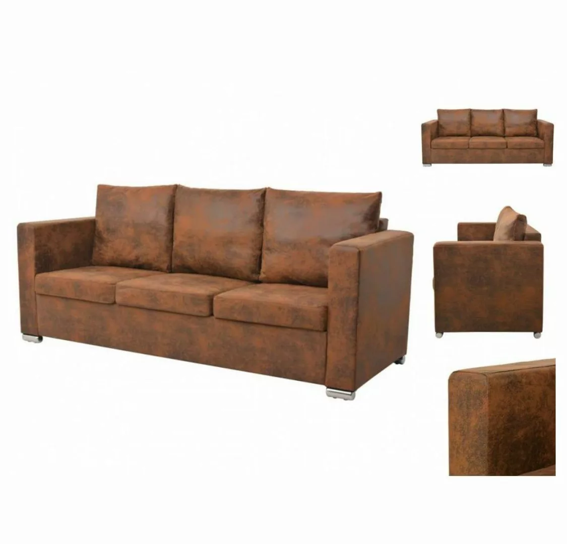 vidaXL Sofa 3-Sitzer Sofa 191 x 73 x 82 cm Künstliches Wildleder günstig online kaufen