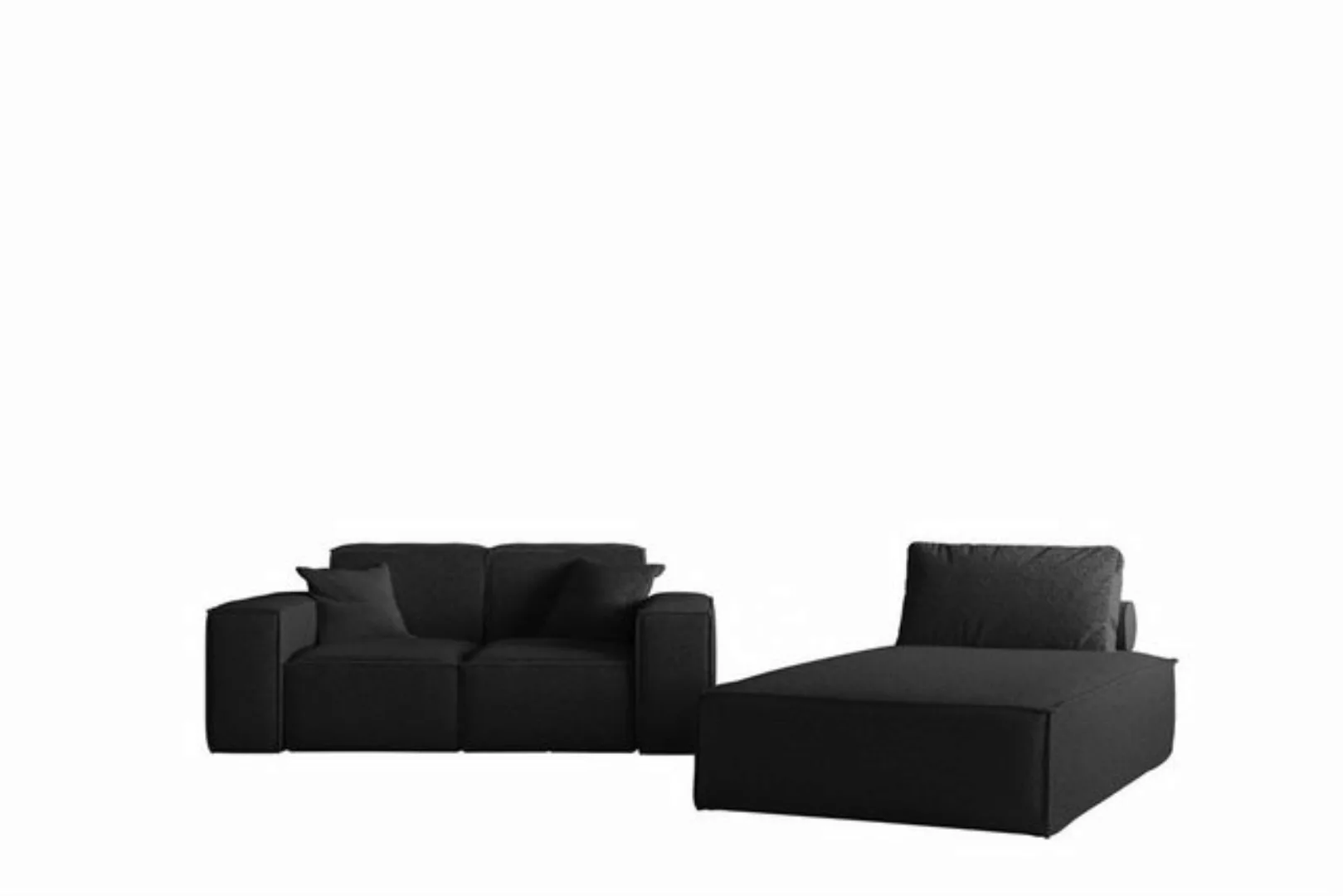 Fun Möbel Polstergarnitur Sofa-Set 2-teilig Chaiselongue und Sofa 2-Sitzer günstig online kaufen