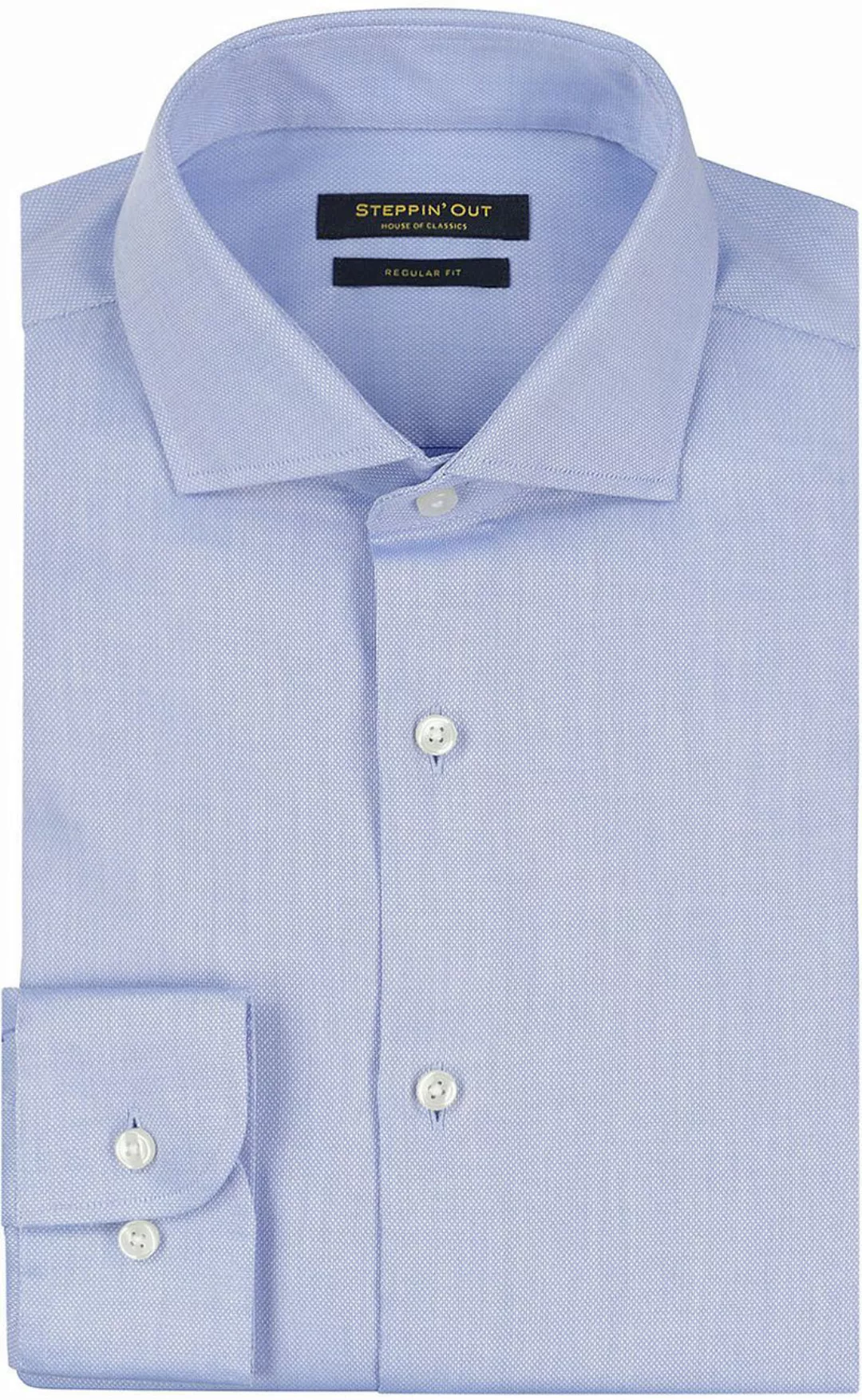 Steppin' Out Hemd Slim-Fit Dobby Hellblau - Größe 3XL günstig online kaufen
