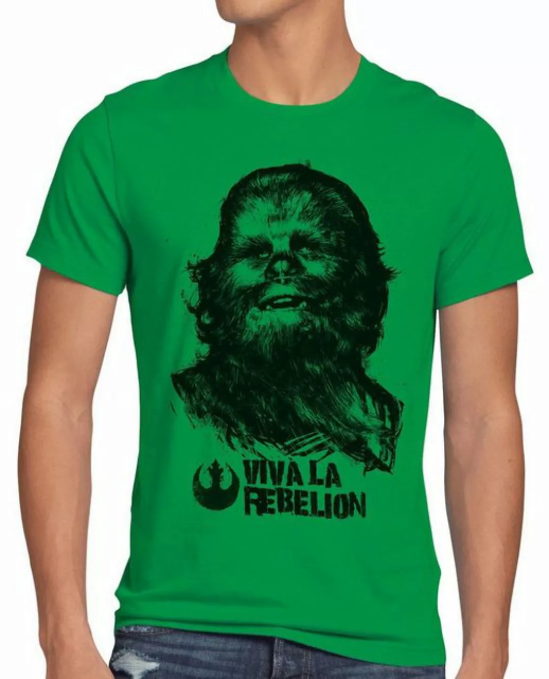 style3 Print-Shirt Herren T-Shirt VIVA LA REBELION star vader chewbacca che günstig online kaufen