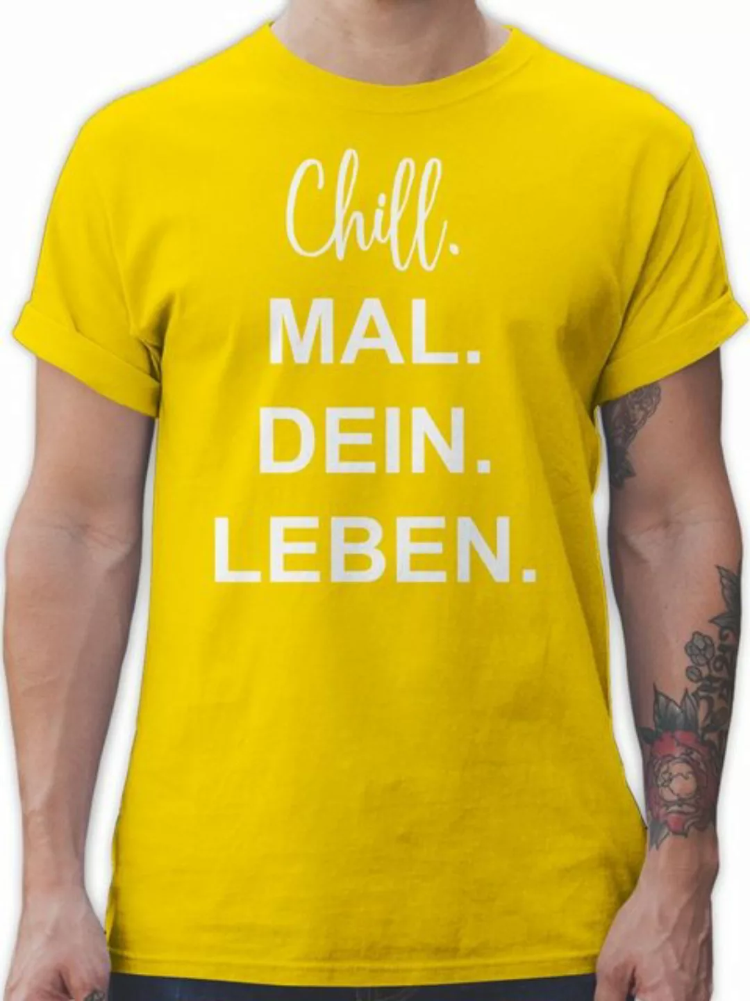 Shirtracer T-Shirt Chill Mal Dein Leben, Weihnachtsgeschenke Teenager Sprüc günstig online kaufen