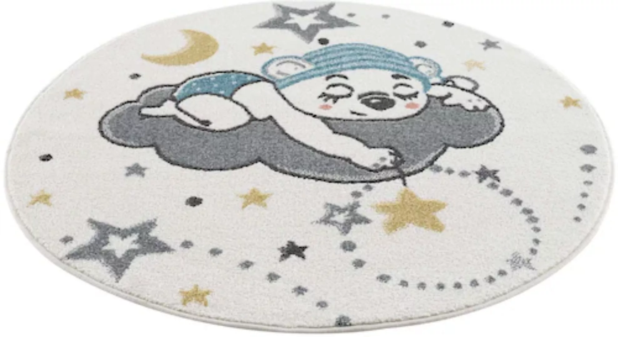 Carpet City Kinderteppich »Anime9385«, rund, Babyteppich, Sterne, Mond, Nac günstig online kaufen