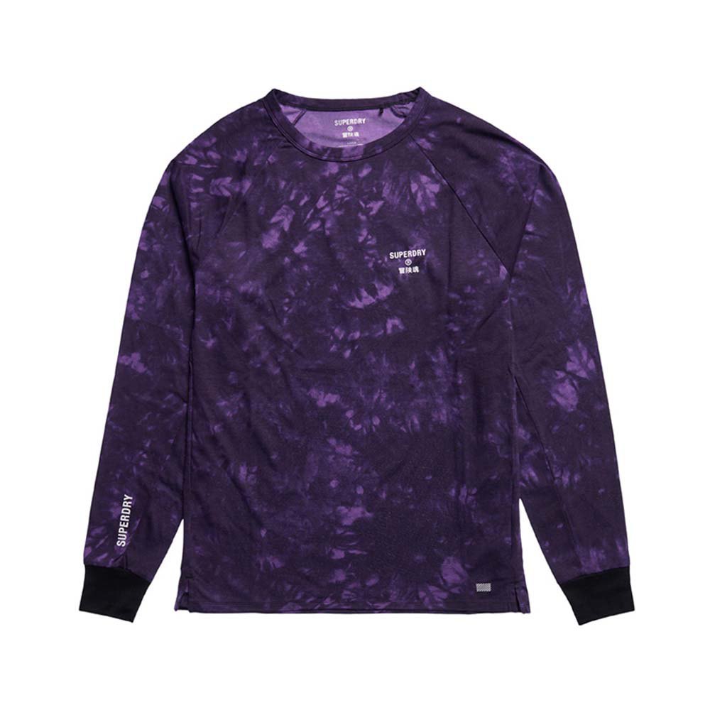 Superdry Train Loose Langarm-t-shirt L Purple Tie Dye günstig online kaufen
