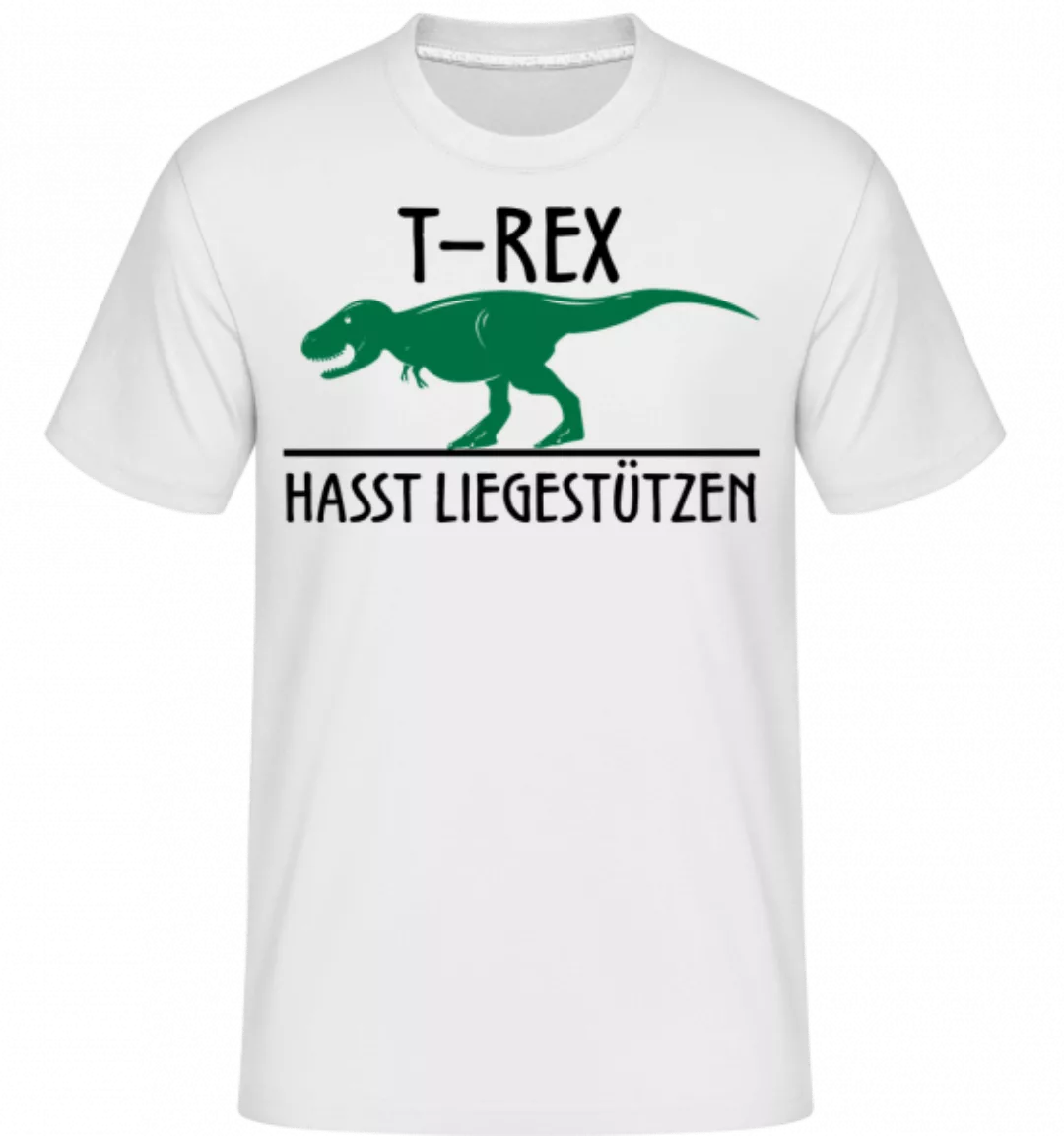 T-Rex Hasst Liegestütze · Shirtinator Männer T-Shirt günstig online kaufen