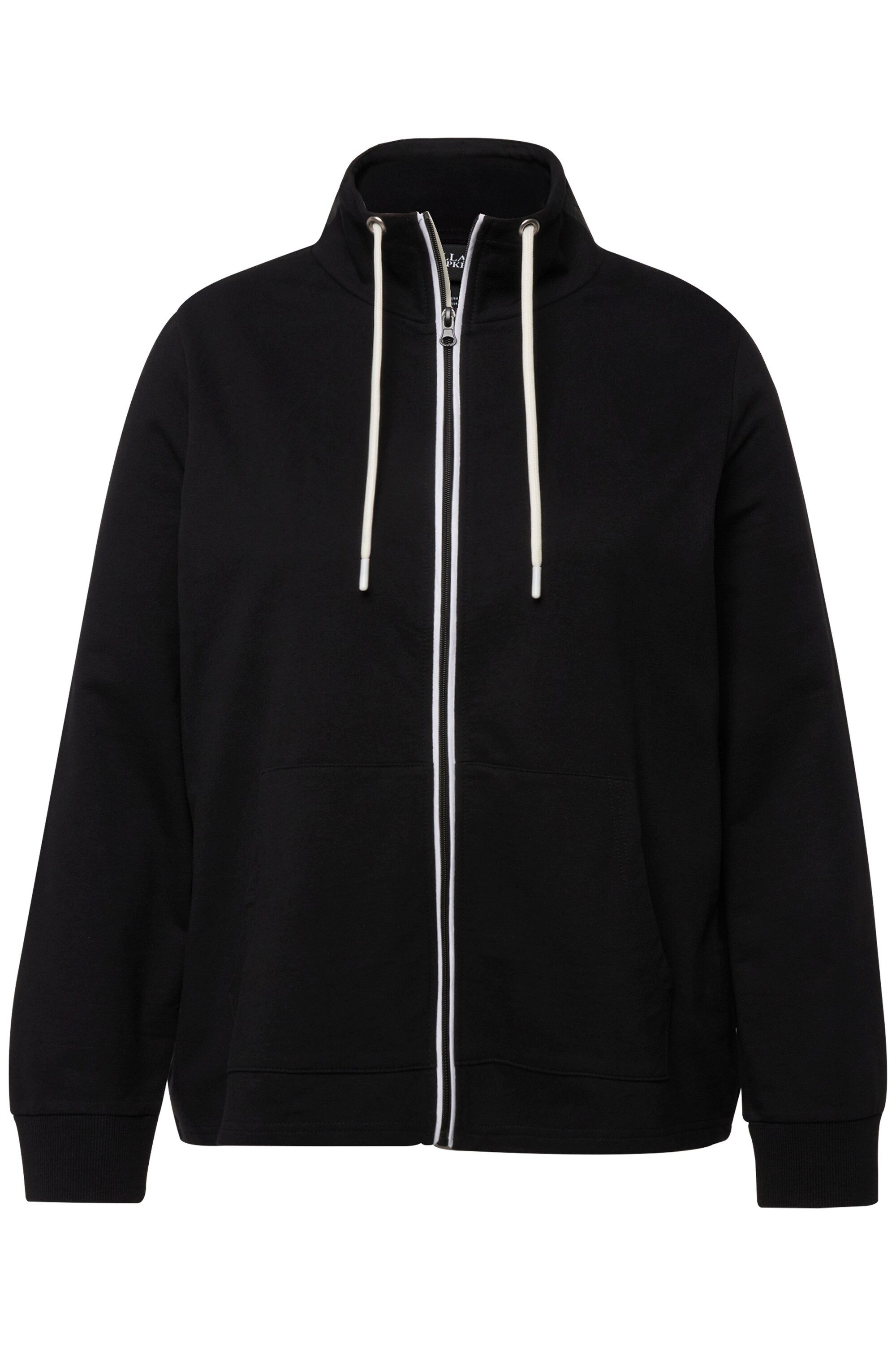 Ulla Popken Sweatjacke Sweatjacke Stehkragen Kängurutasche günstig online kaufen