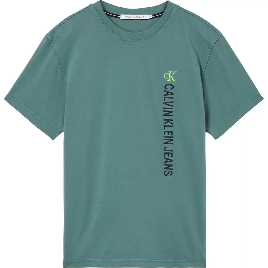 Calvin Klein Jeans Washed Instit Kurzärmeliges T-shirt S Duck Green günstig online kaufen