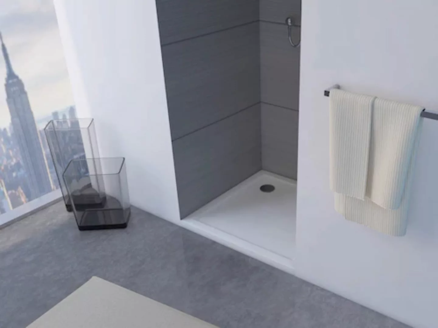 Aurlane Duschtasse Pure 90 x 90 Eckig Weiß günstig online kaufen
