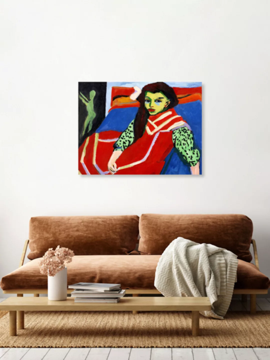 Poster / Leinwandbild - Ernst Ludwig Kirchner: Sitzendes Mädchen günstig online kaufen