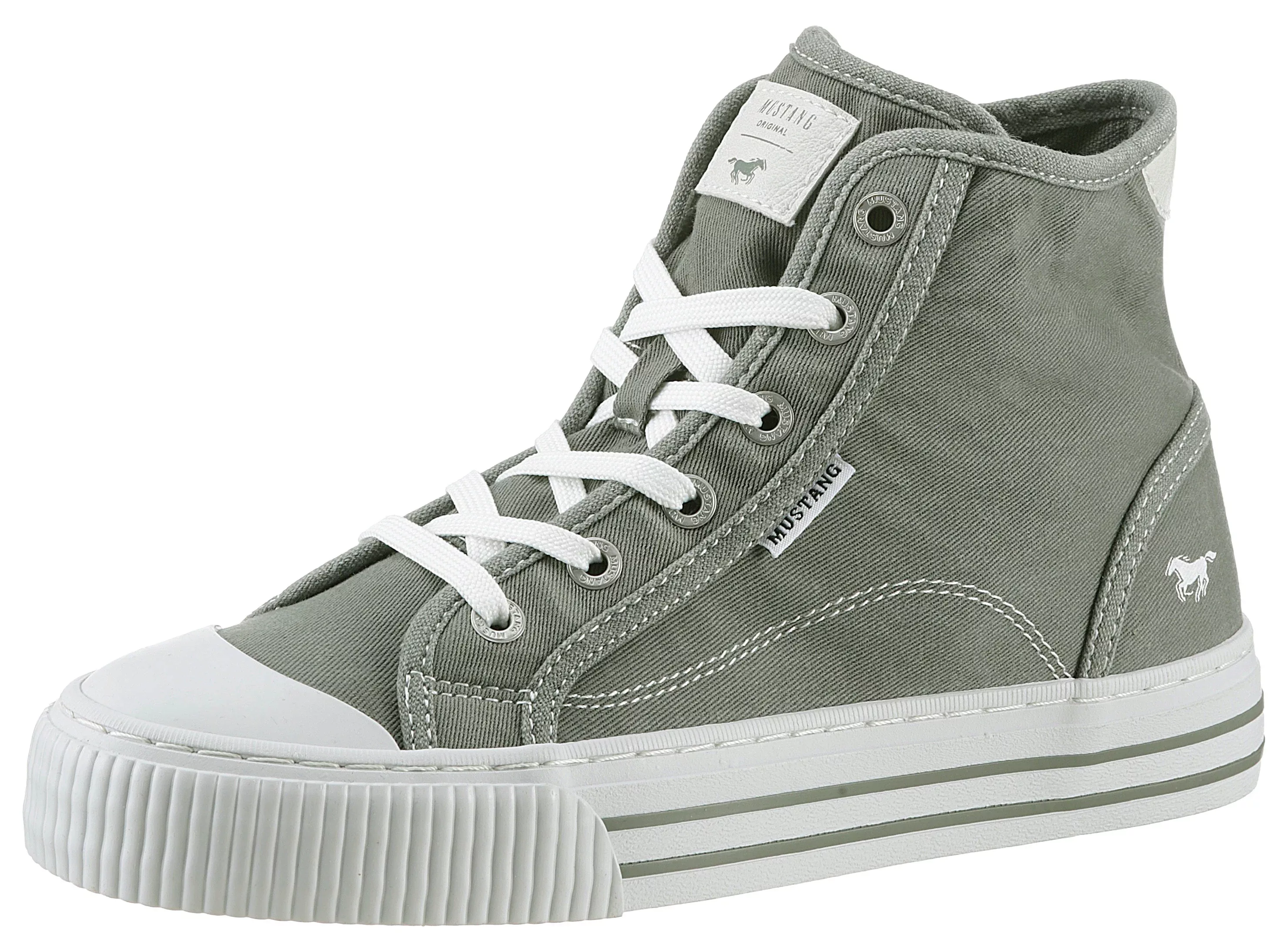 Mustang Shoes Plateausneaker, Schnürschuh, Freizeitschuh, High Top-Sneaker günstig online kaufen