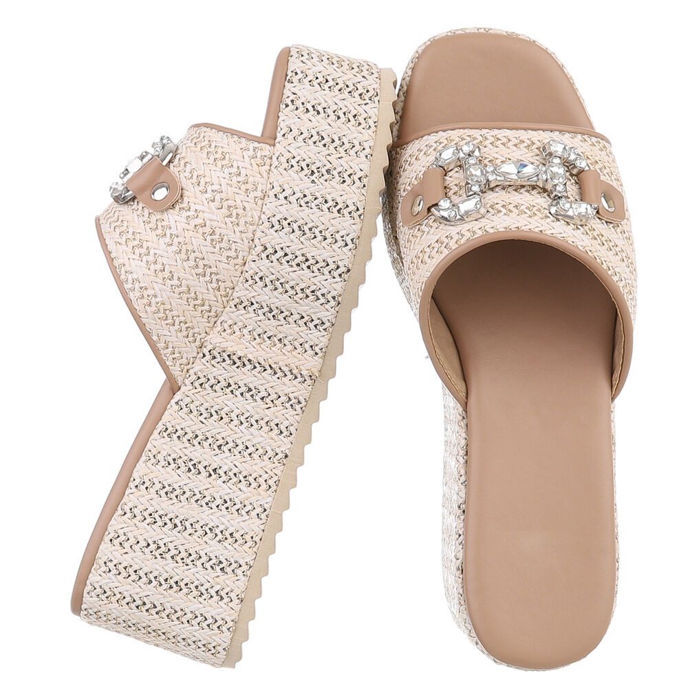 Ital-Design Plateau-Sandalen mit Schmuckdetail für Damen günstig online kaufen