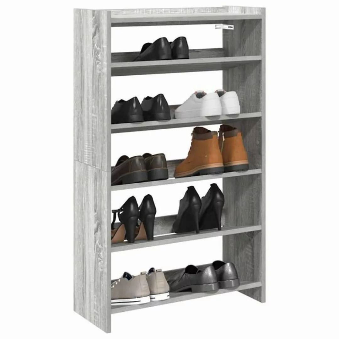 vidaXL Schuhschrank Schuhregal Grau Sonoma 60x25x100 cm Holzwerkstoff günstig online kaufen