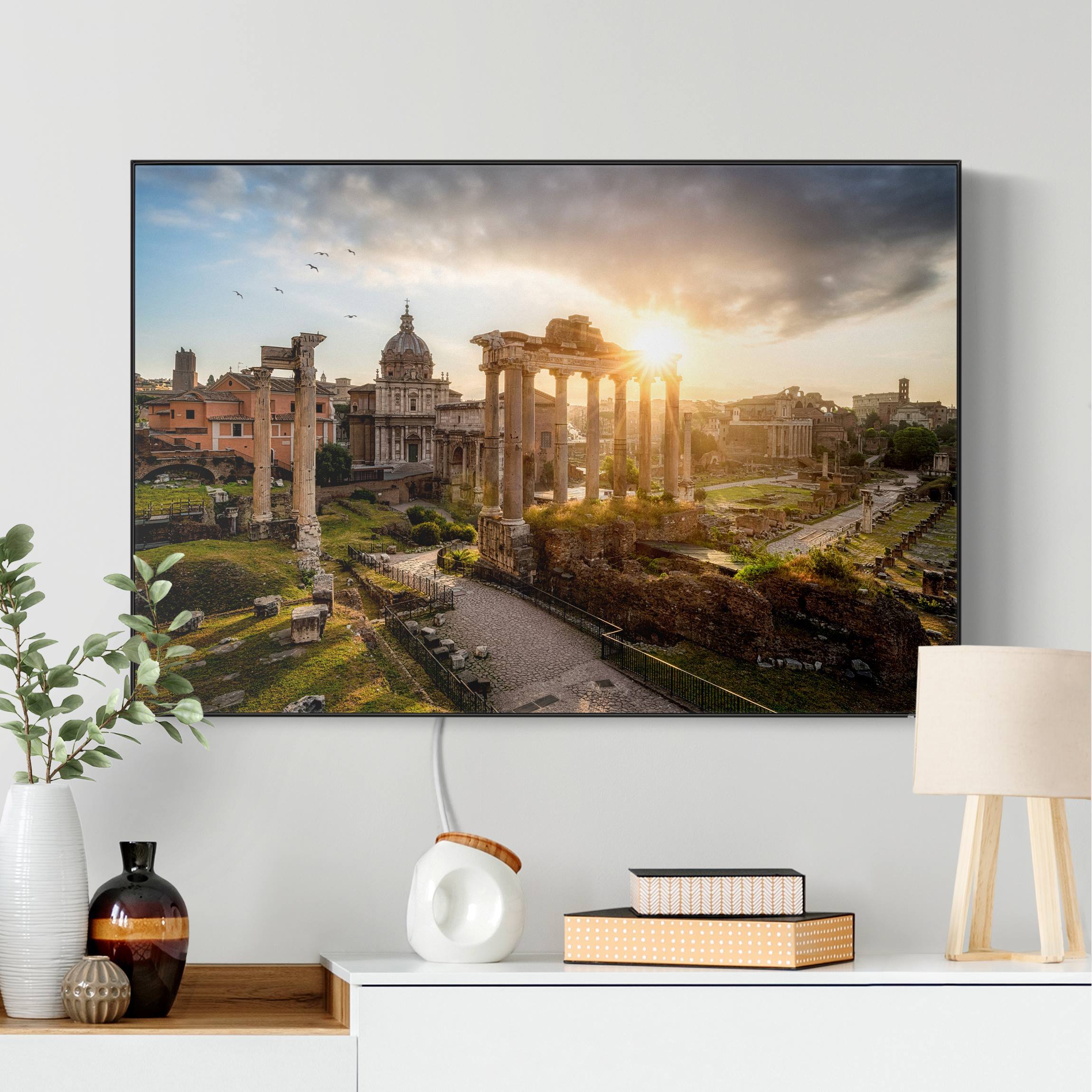 LED-Wechselbild Forum Romanum bei Sonnenaufgang günstig online kaufen