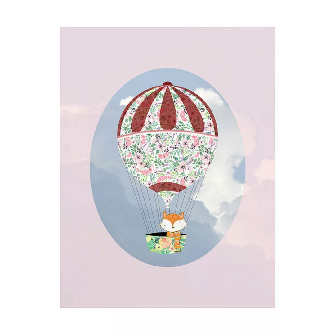 Komar Poster Happy Balloon Rose Luftballons B/L: ca. 40x50 cm günstig online kaufen