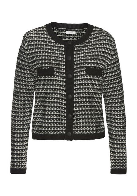 LASCANA Strickjacke mit Karomuster, markante Knopfleiste, casual-chic günstig online kaufen