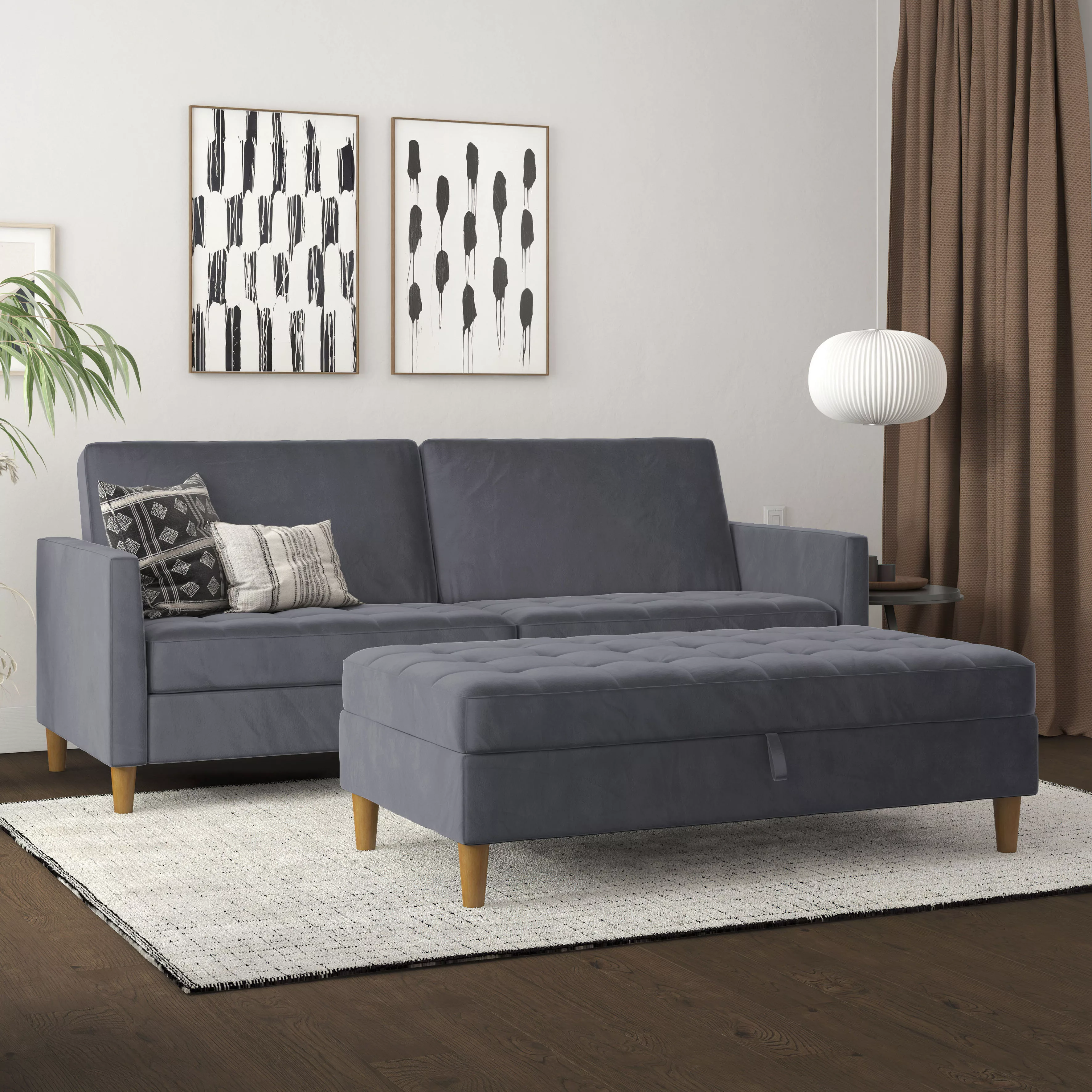 Dorel Home 3-Sitzer "Presley", Sofa mit Bett-Funktion und verstellbarer Rüc günstig online kaufen