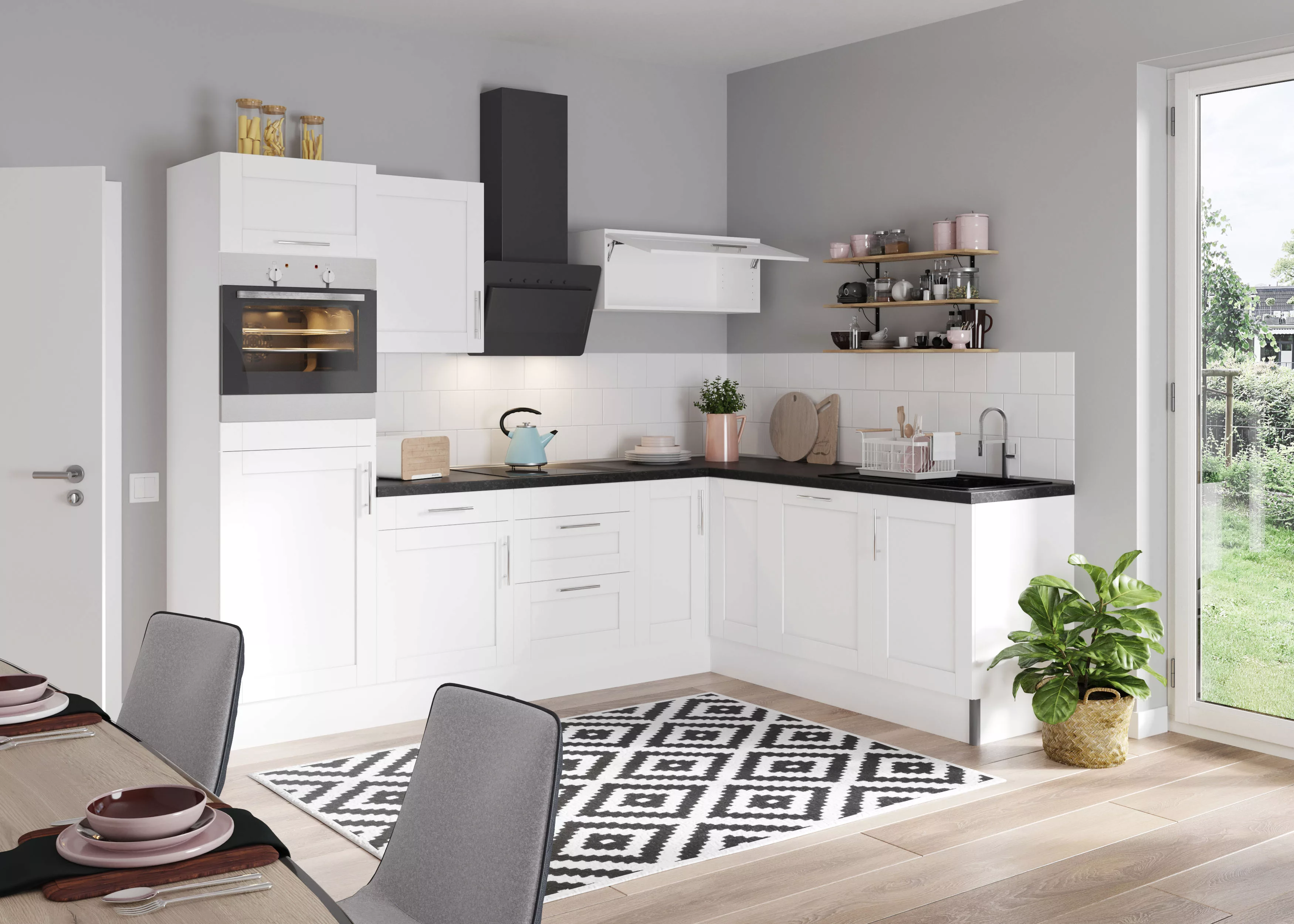 OPTIFIT Küche "Ahus", 200 x 270 cm breit, wahlweise mit E-Geräten, Soft Clo günstig online kaufen