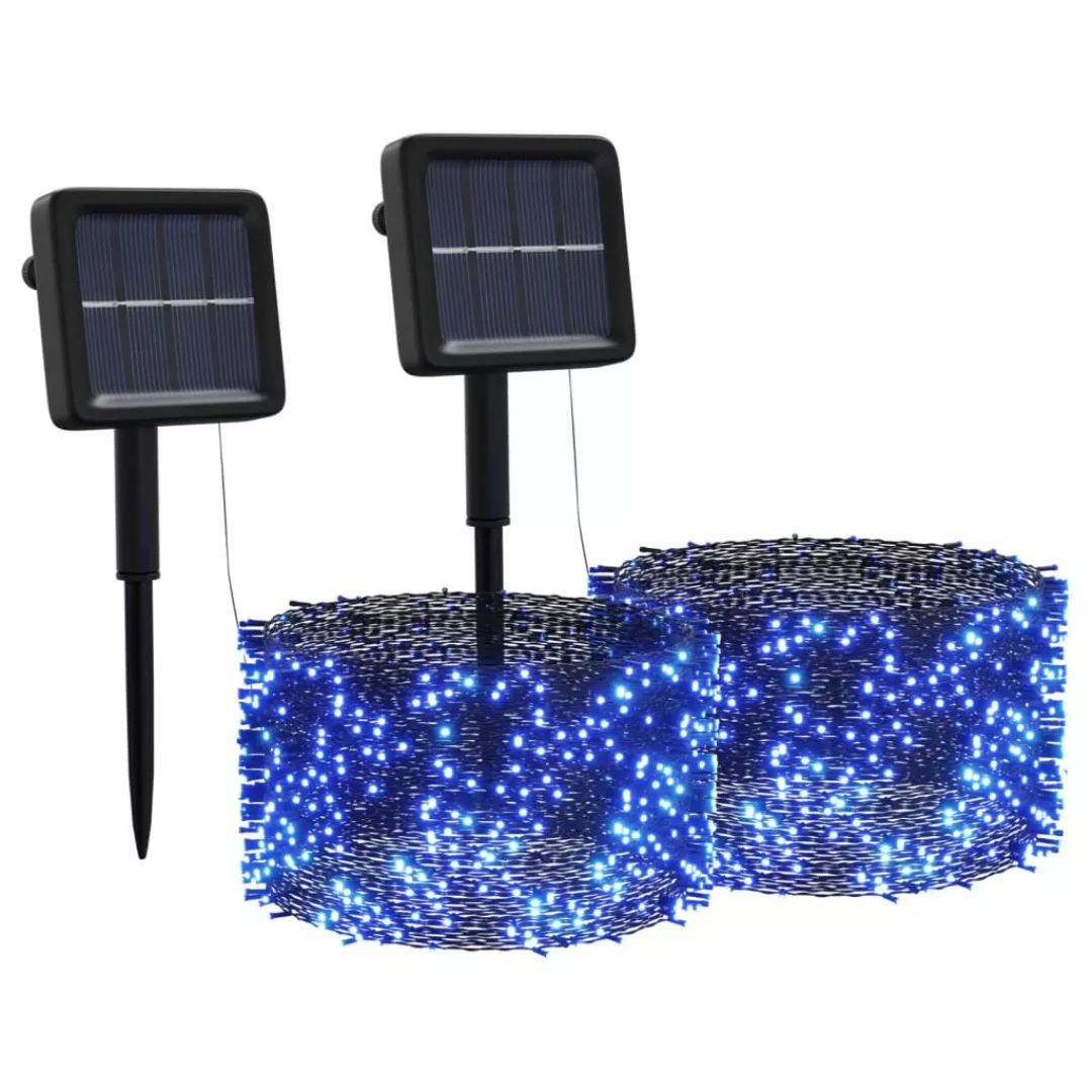 Solar-lichterketten 2 Stk. 2x200 Leds Blau Indoor Outdoor günstig online kaufen