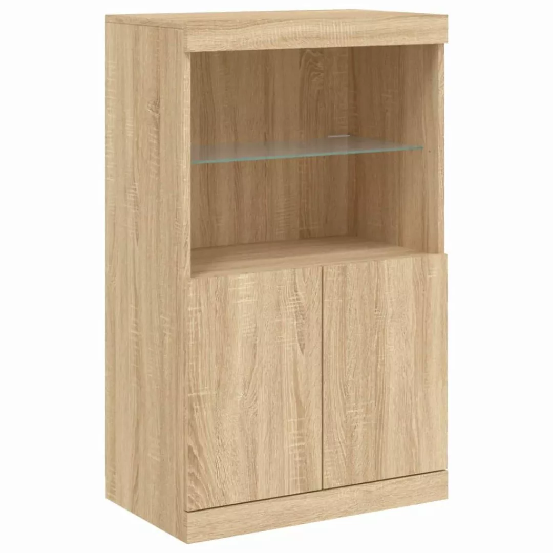 vidaXL Sideboard Sideboard mit LED-Leuchten Sonoma-Eiche günstig online kaufen