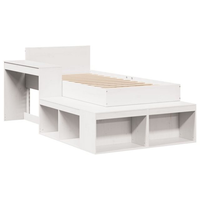 vidaXL Bett Massivholzbett ohne Matratze Weiß 75x190 cm Kiefernholz günstig online kaufen