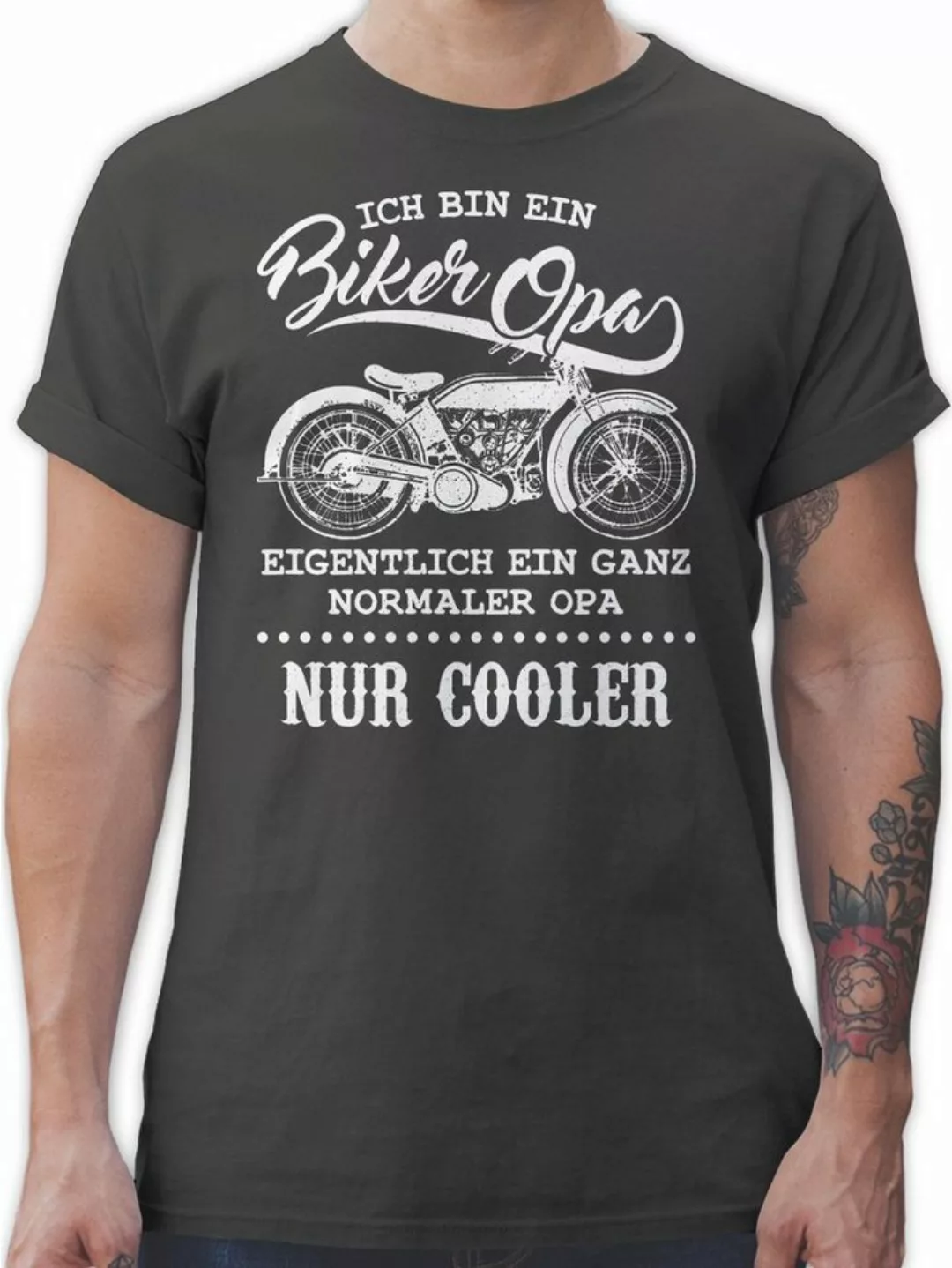 Shirtracer T-Shirt Ich bin ein Biker Opa Motorrad Opi Opa Geschenke günstig online kaufen