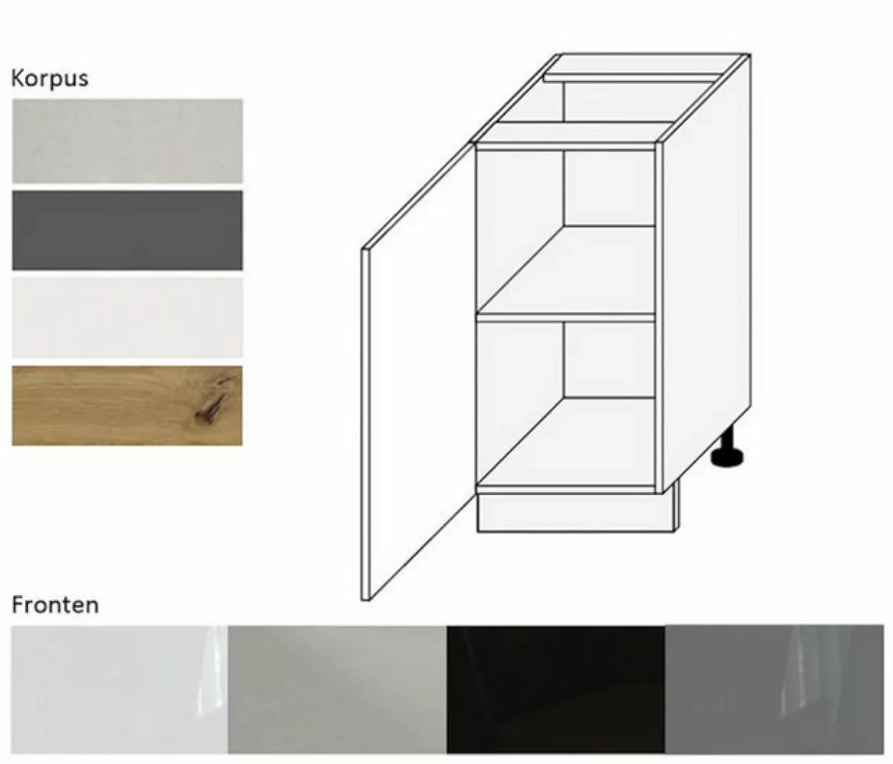 Feldmann-Wohnen Auszugsunterschrank Essen (Essen, 1-St., Schubladenuntersch günstig online kaufen